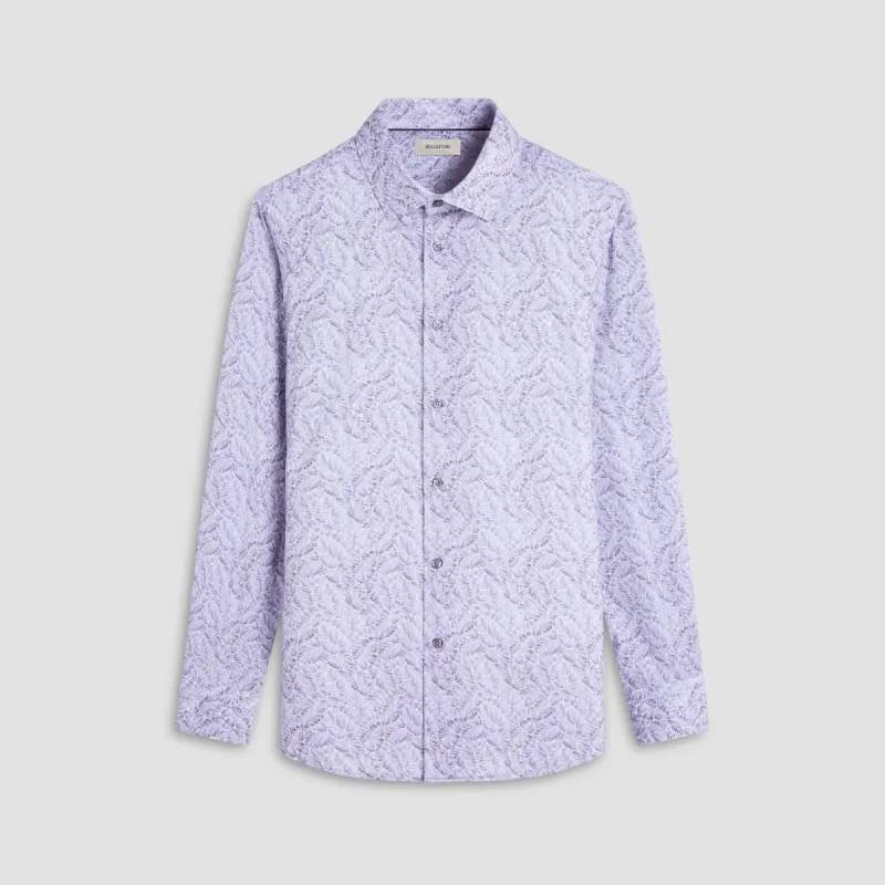 James Leaf Print OoohCotton Shirt sold by Bugatchi