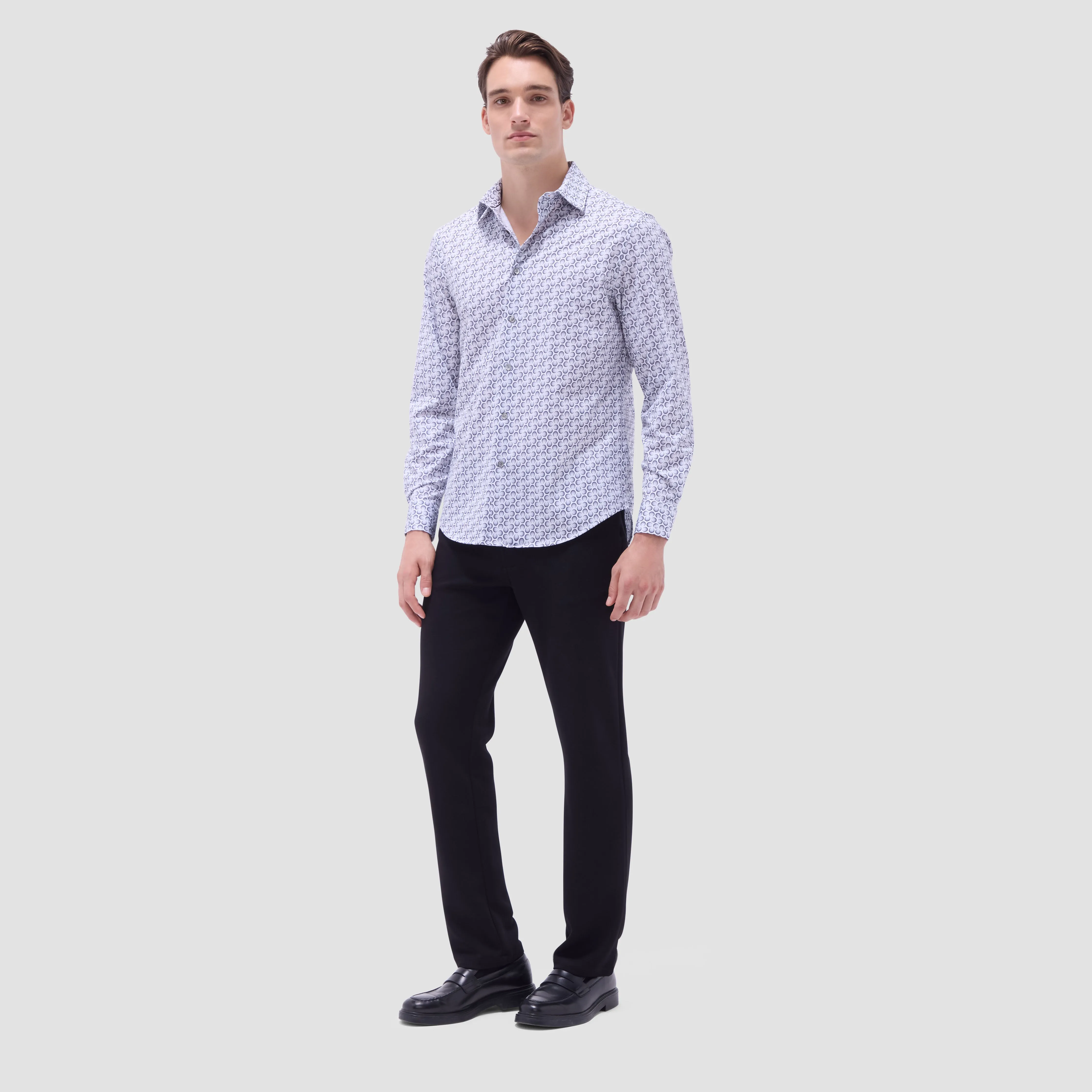 James Geometric OoohCotton Shirt sold by Bugatchi product image thumbnail 5