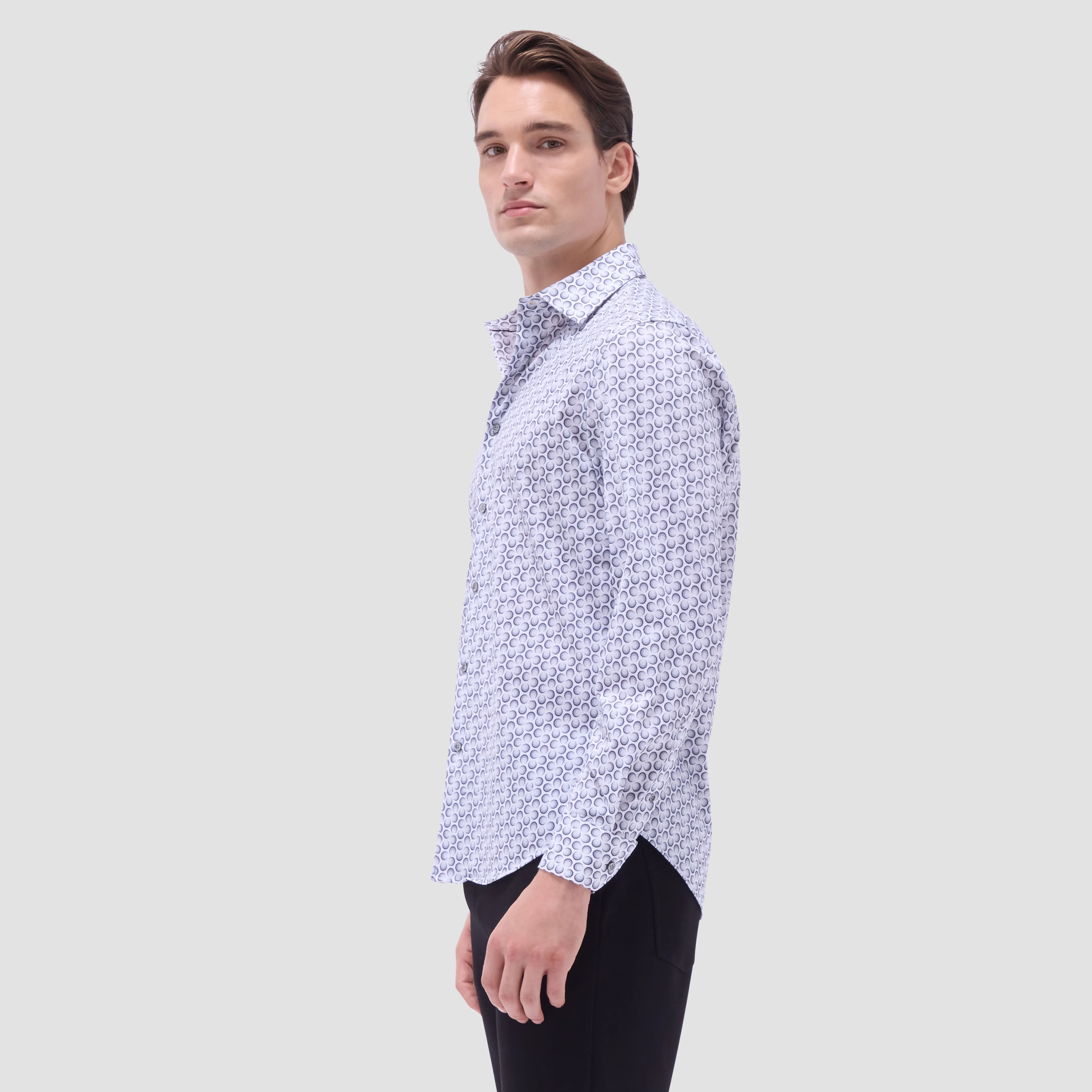 James Geometric OoohCotton Shirt sold by Bugatchi product image thumbnail 3