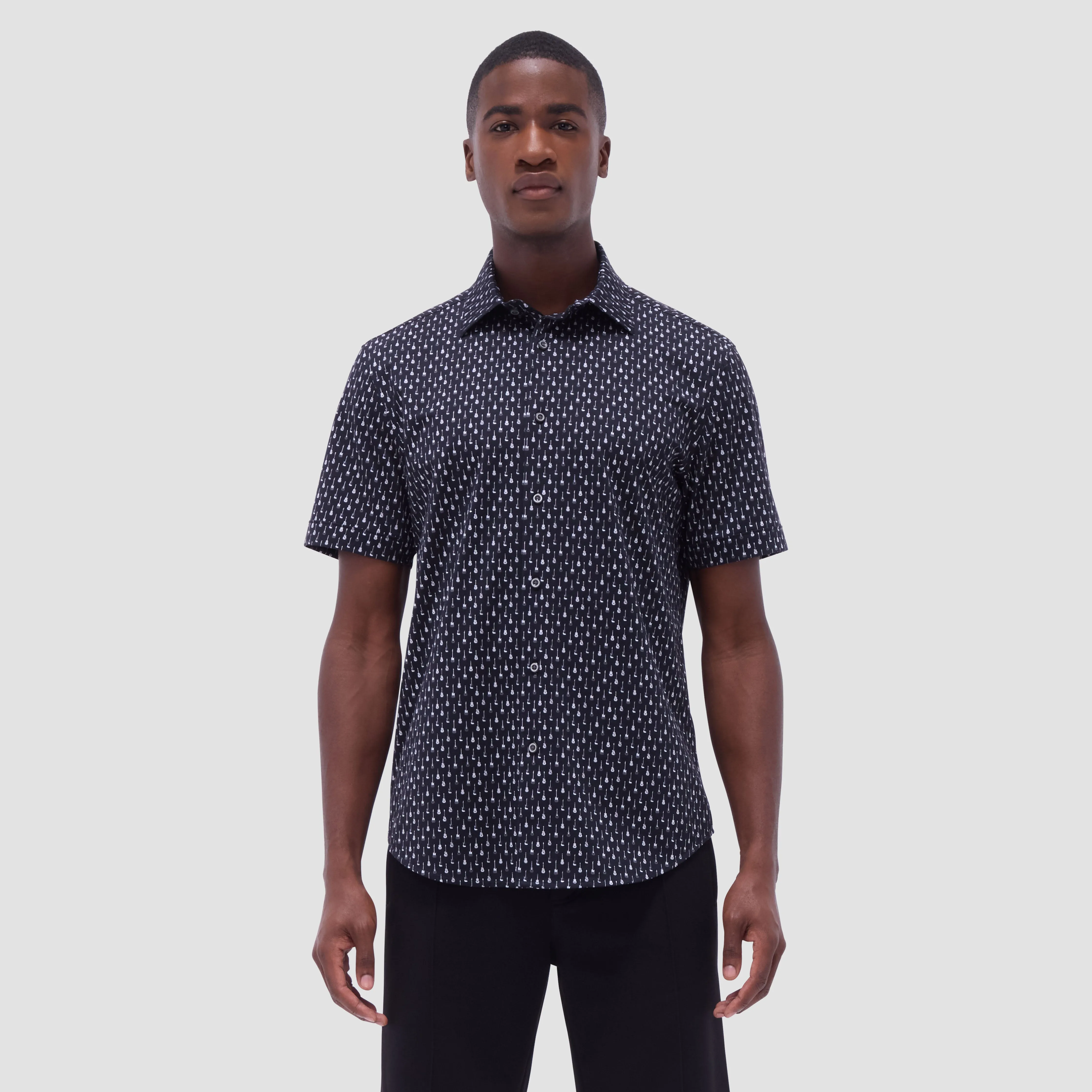 Miles Guitar OoohCotton Short-Sleeve Shirt sold by Bugatchi product image thumbnail 2