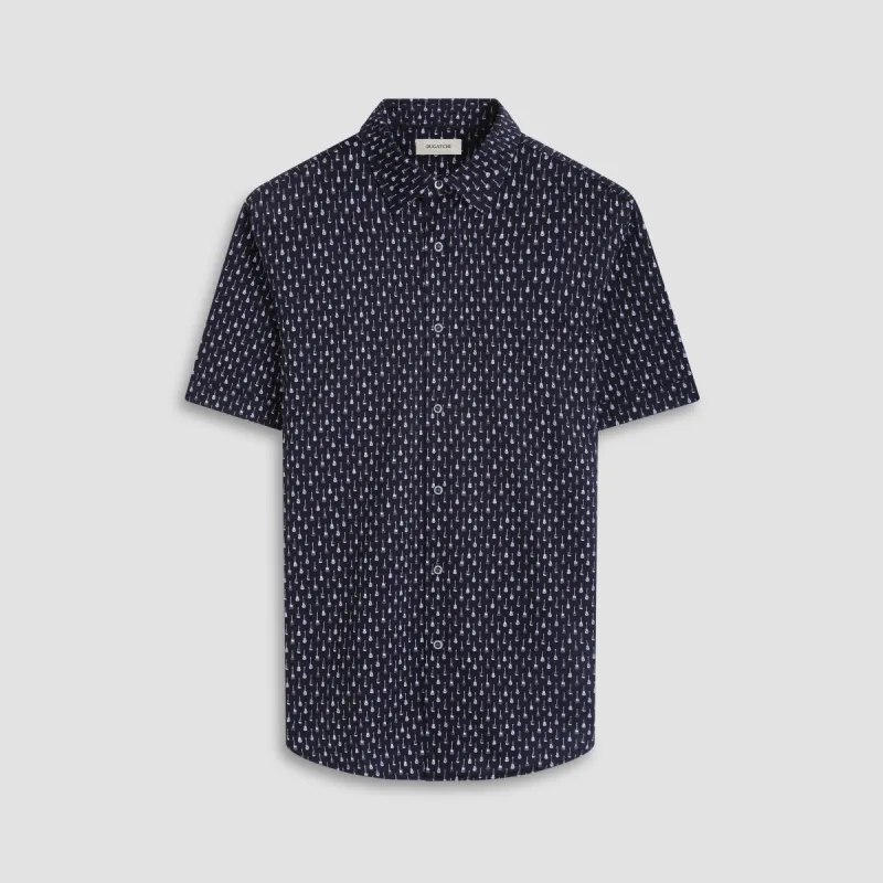 Miles Guitar OoohCotton Short-Sleeve Shirt sold by Bugatchi