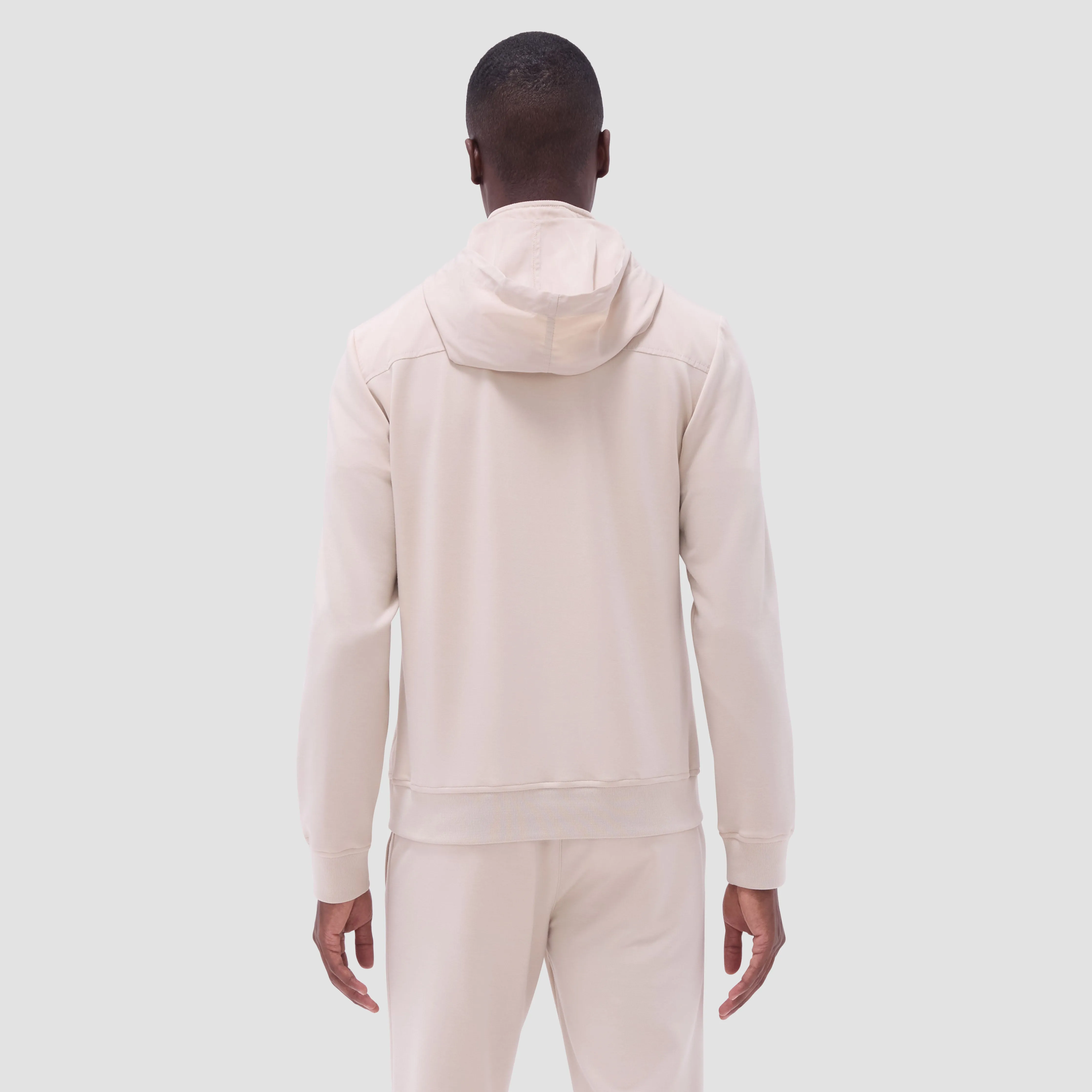 Soft Touch Solid Quarter-Zip Pullover With Hood sold by Bugatchi product image thumbnail 4