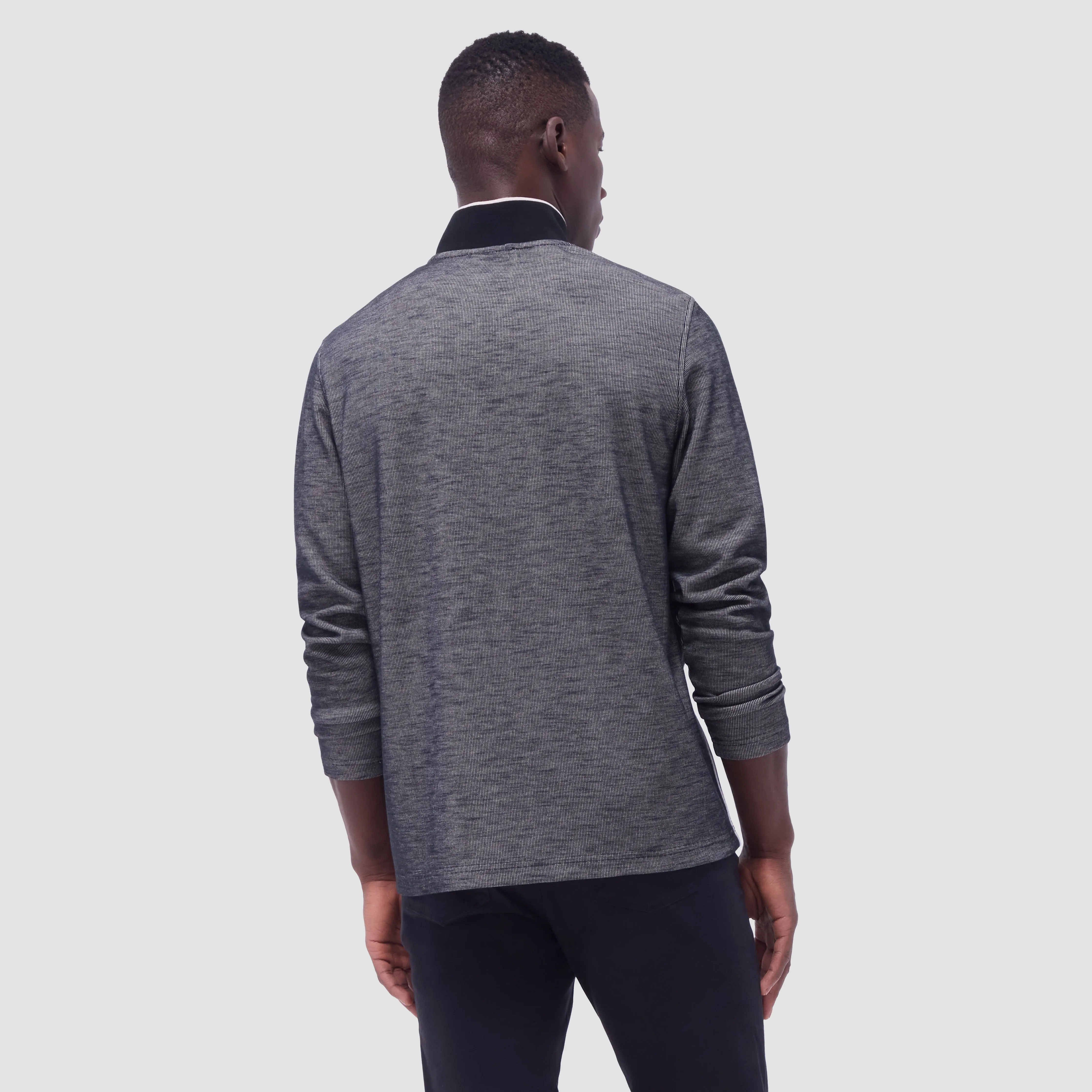 Jacquard Performance Quarter-Zip Pullover sold by Bugatchi product image thumbnail 4