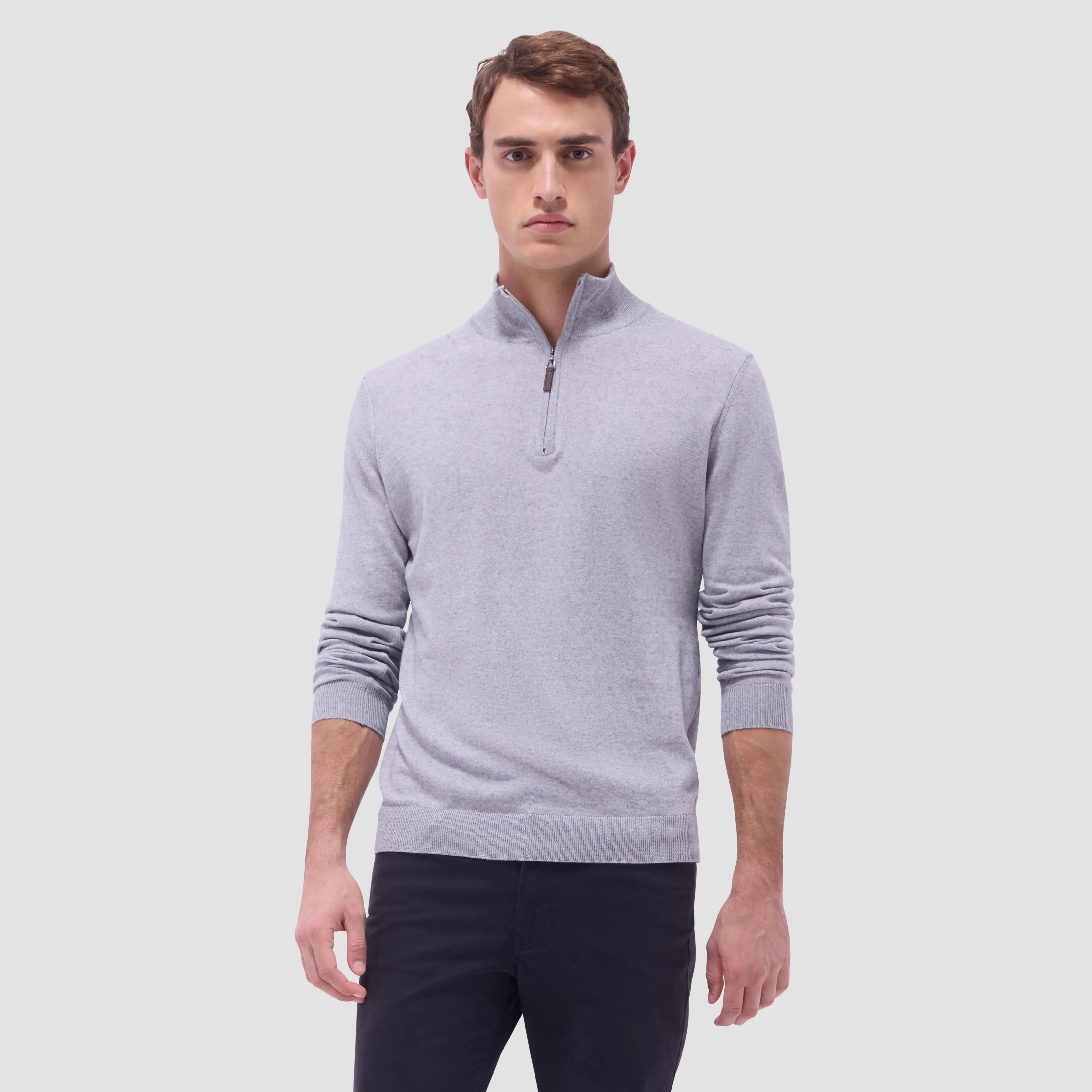 Solid Quarter-Zip Sweater sold by Bugatchi product image thumbnail 2