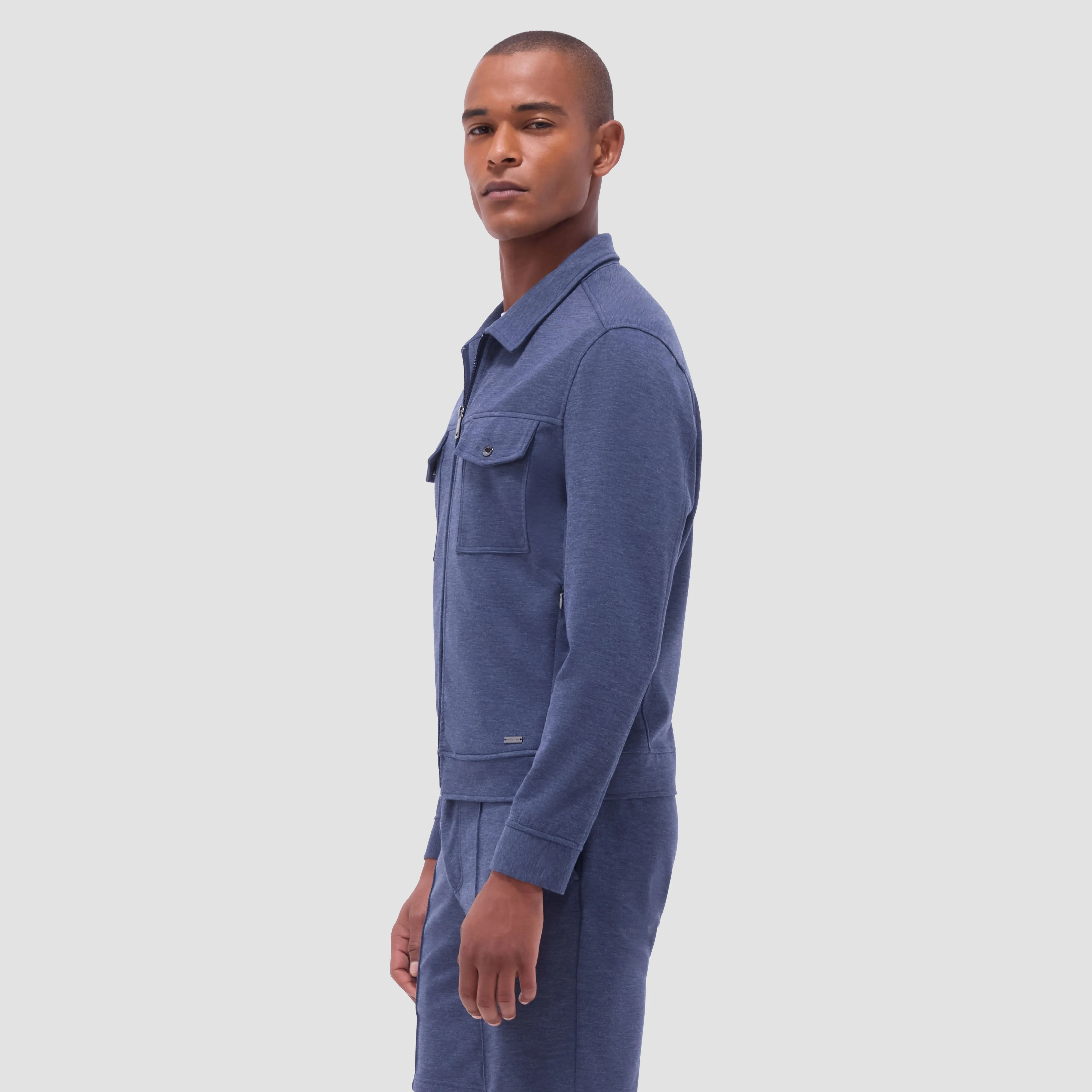 Soft Touch Heather Shirt Jacket sold by Bugatchi product image thumbnail 3