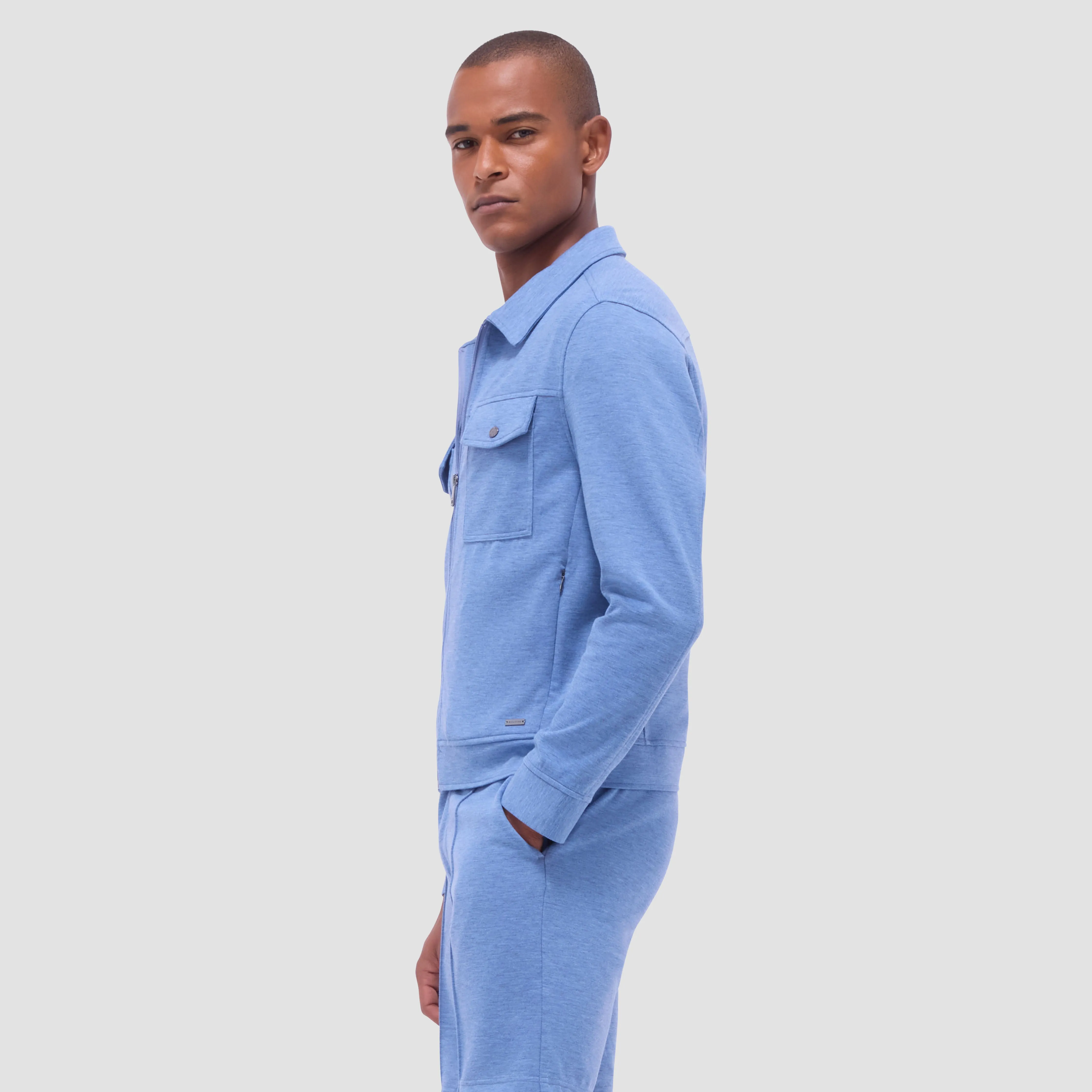 Soft Touch Heather Shirt Jacket sold by Bugatchi product image thumbnail 3