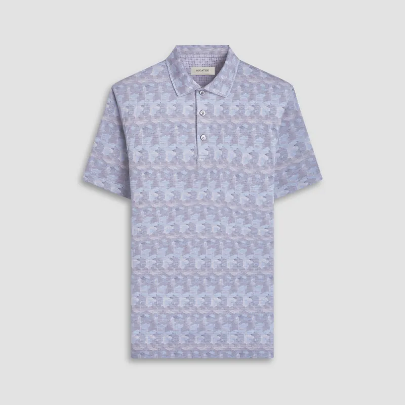 Vincent Double-Sided Abstract & Check OoohCotton Polo Shirt sold by Bugatchi
