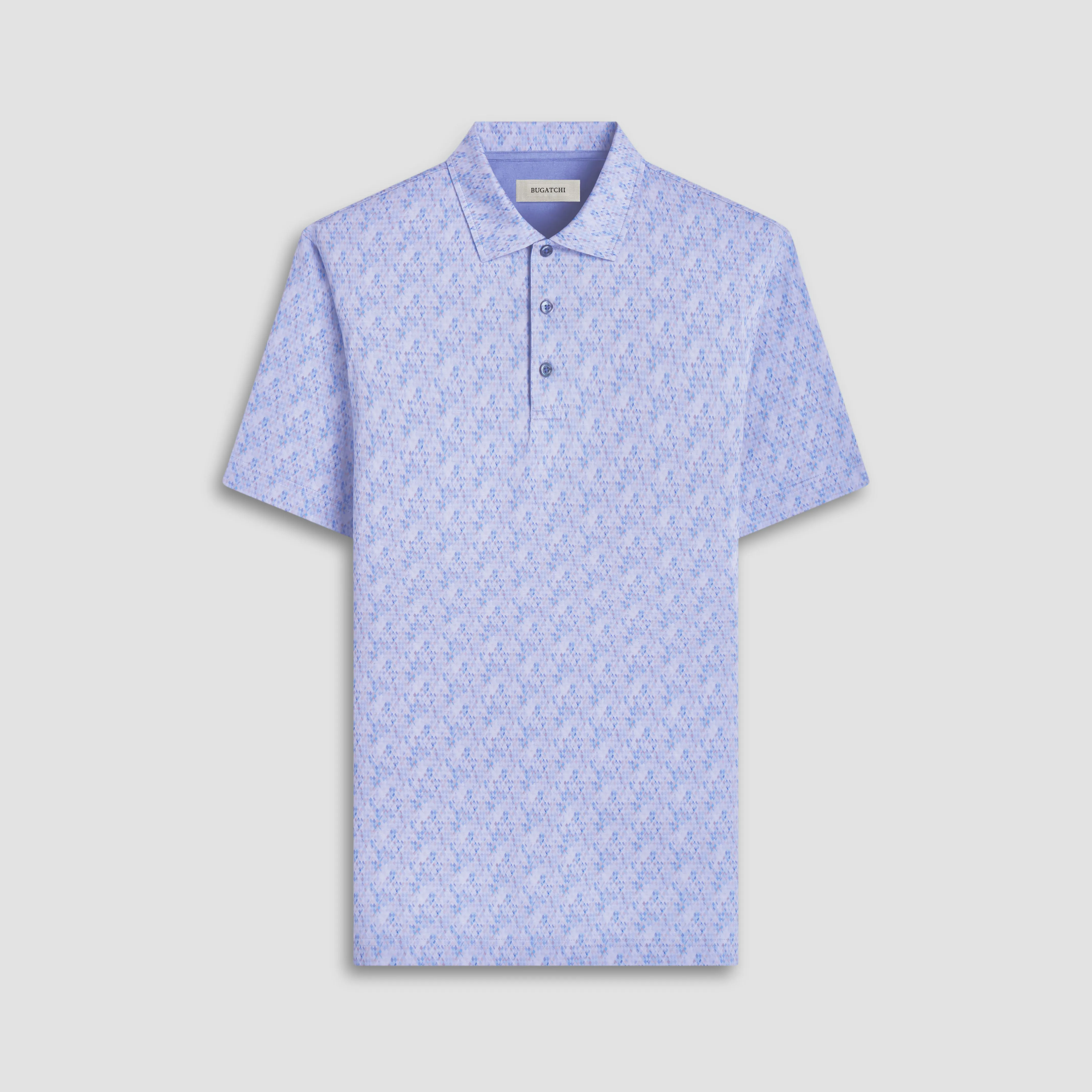 Vincent Double-Sided Geometric & Solid OoohCotton Polo Shirt sold by Bugatchi