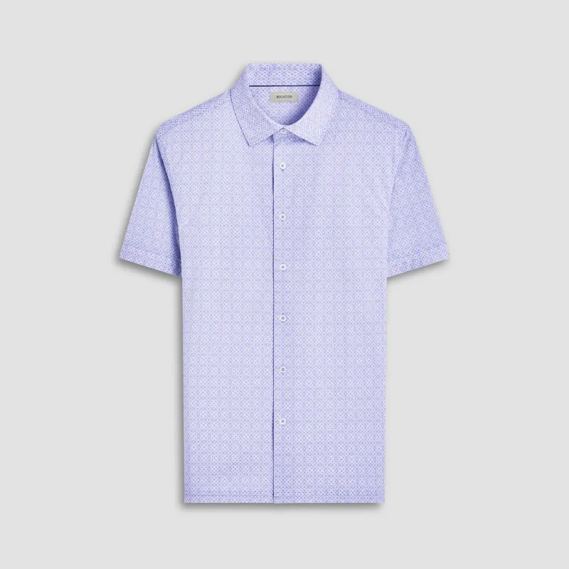 Milo Geometric OoohCotton Short-Sleeve Shirt sold by Bugatchi