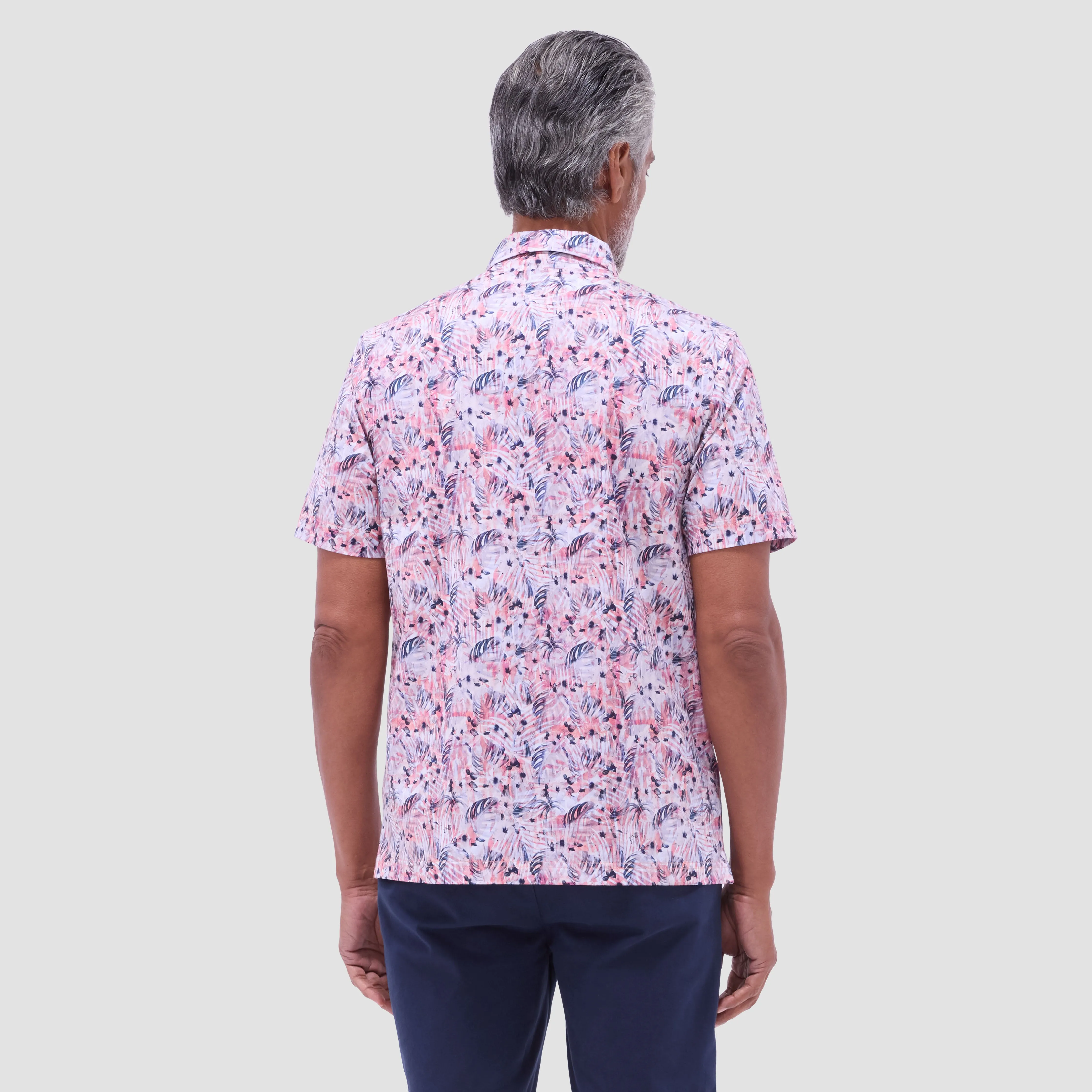 Victor Leaf Print OoohCotton Polo Shirt sold by Bugatchi product image thumbnail 4