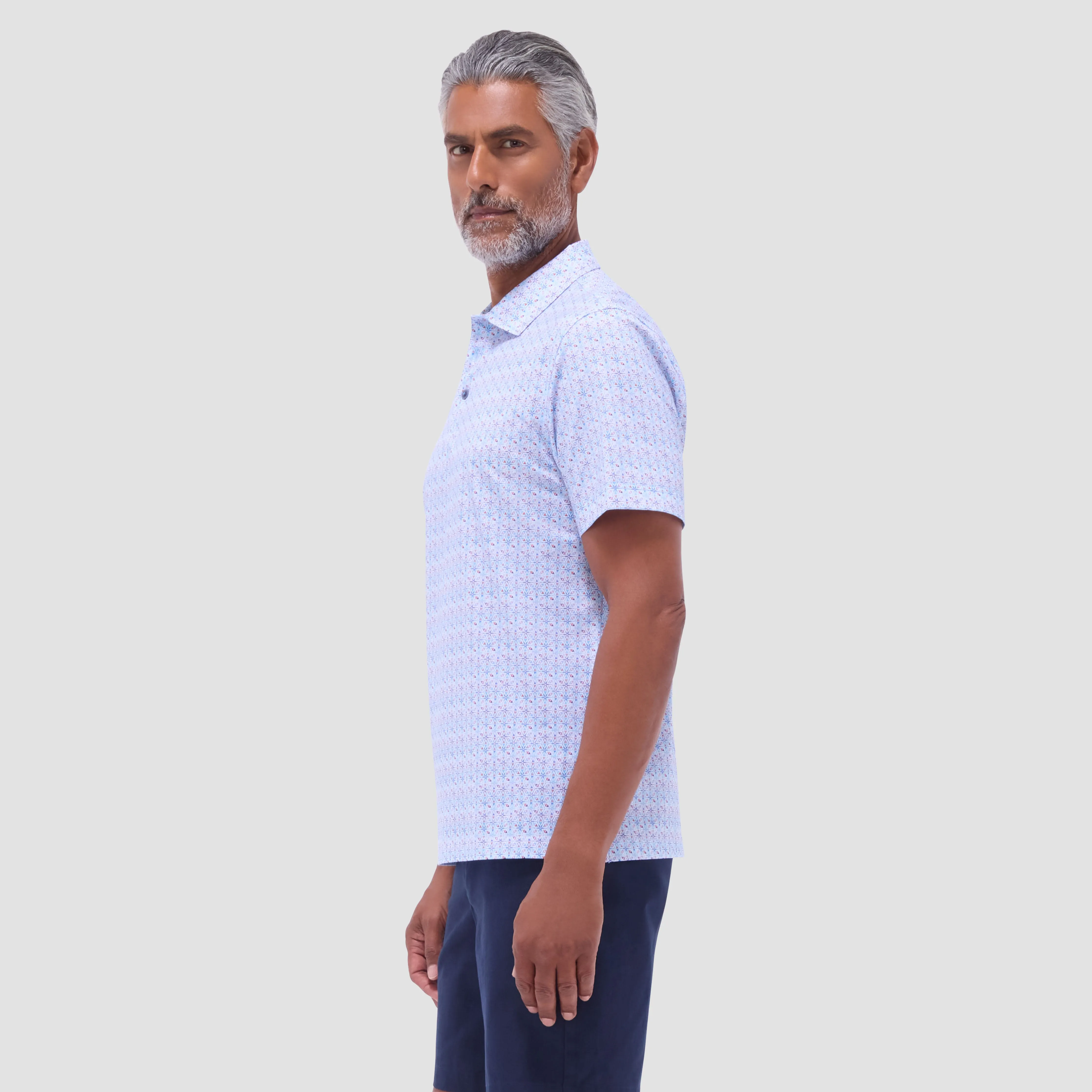 Victor Mosaic OoohCotton Polo Shirt sold by Bugatchi product image thumbnail 3
