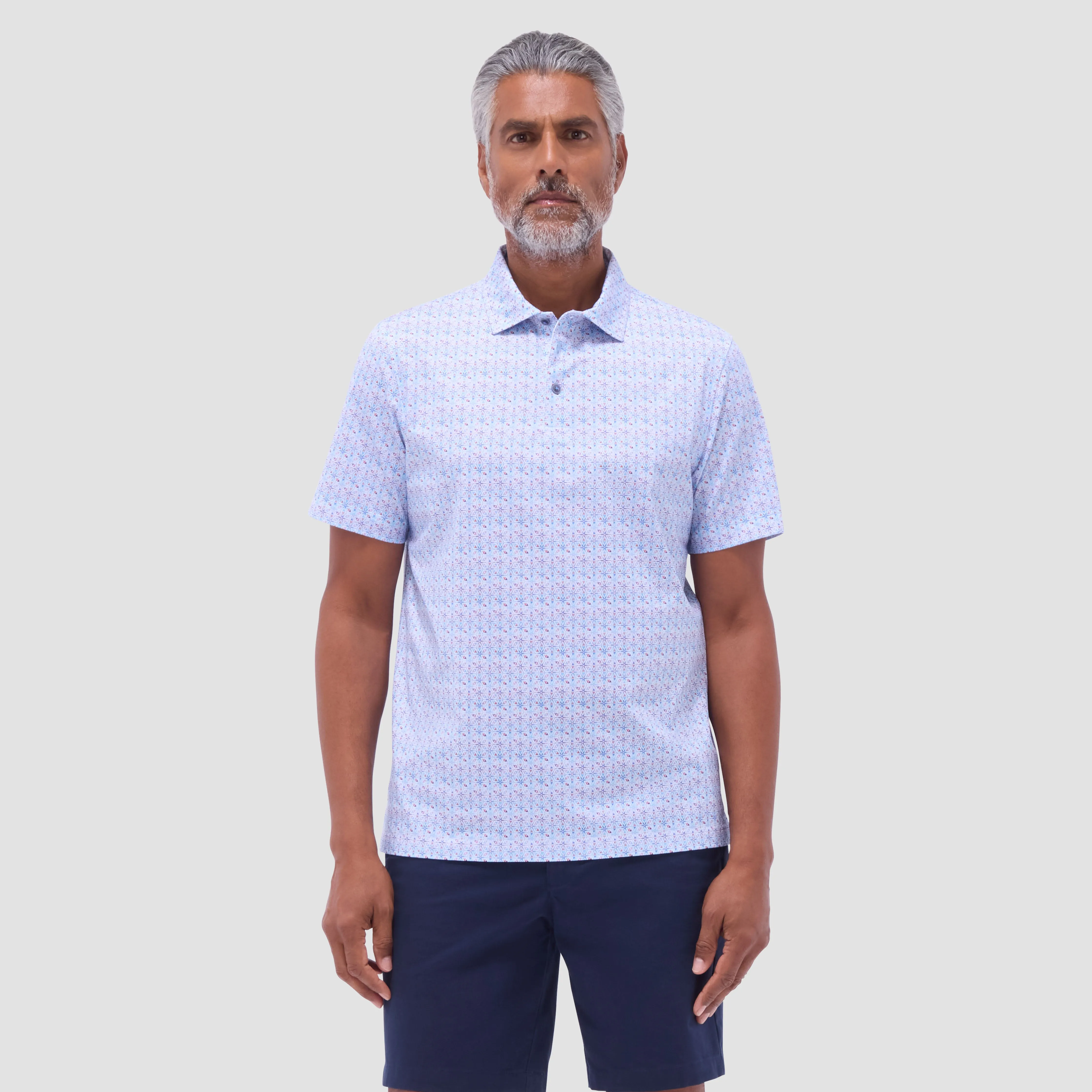 Victor Mosaic OoohCotton Polo Shirt sold by Bugatchi product image thumbnail 2