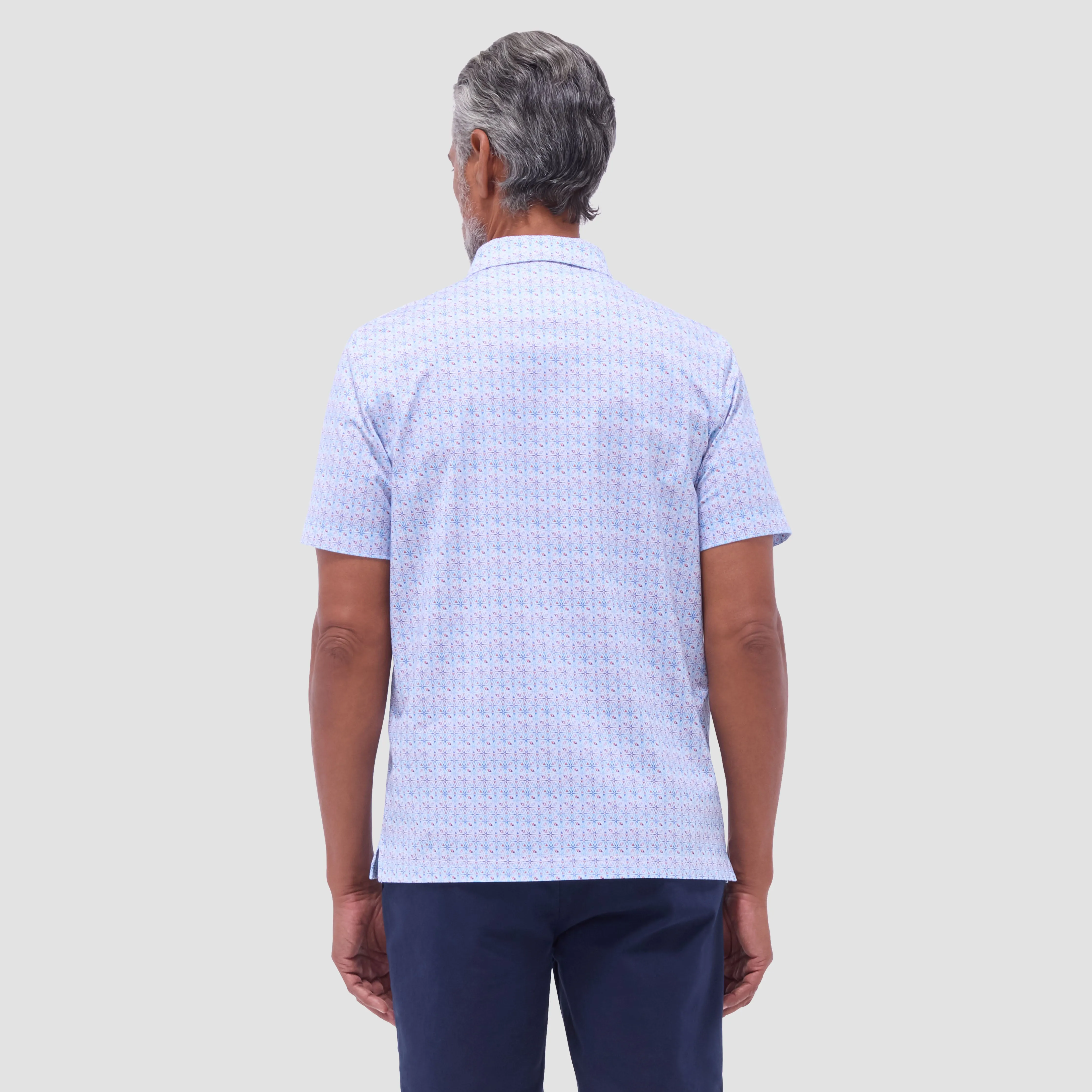 Victor Mosaic OoohCotton Polo Shirt sold by Bugatchi product image thumbnail 4