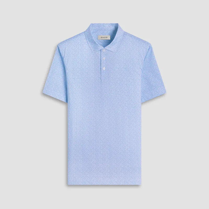 Victor Leaf Print OoohCotton Polo Shirt sold by Bugatchi