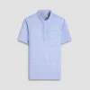 Victor Leaf Print OoohCotton Polo Shirt sold by Bugatchi
