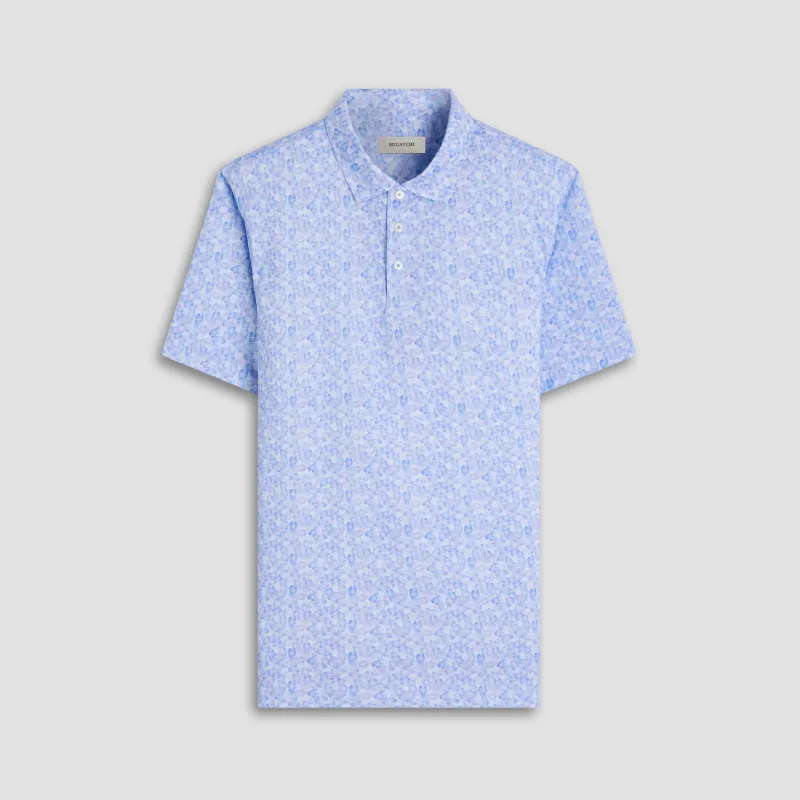 Victor Leaf Print OoohCotton Polo Shirt sold by Bugatchi