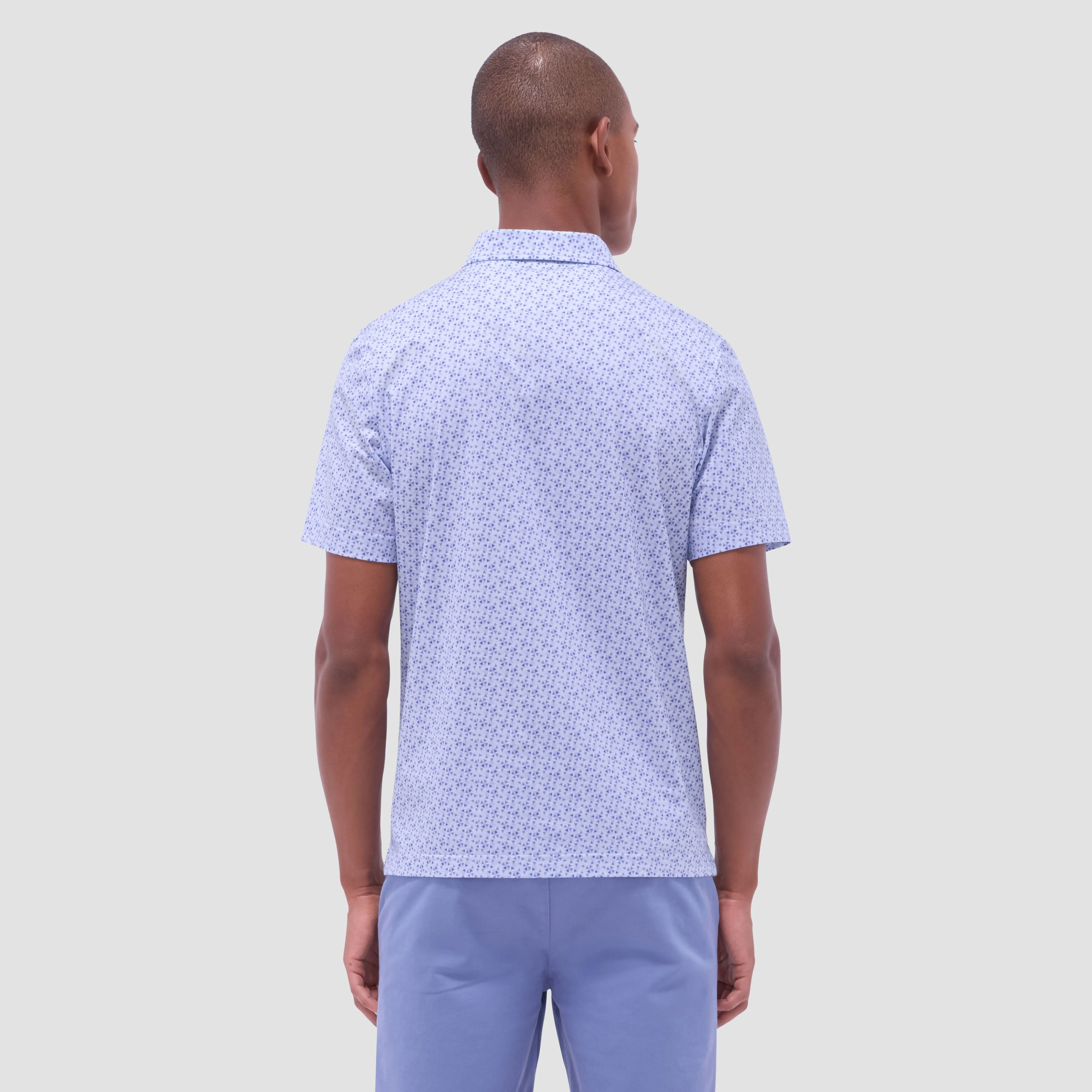 Victor Geometric OoohCotton Polo Shirt sold by Bugatchi product image thumbnail 4
