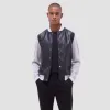Varsity Hybrid Bomber Jacket sold by Bugatchi