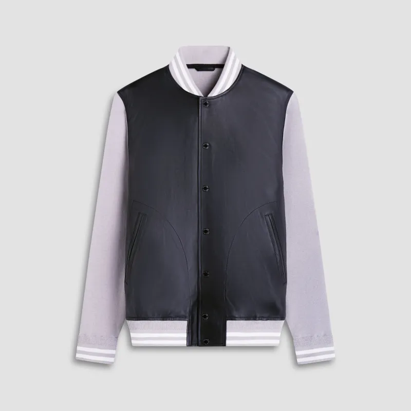 Varsity Hybrid Bomber Jacket sold by Bugatchi