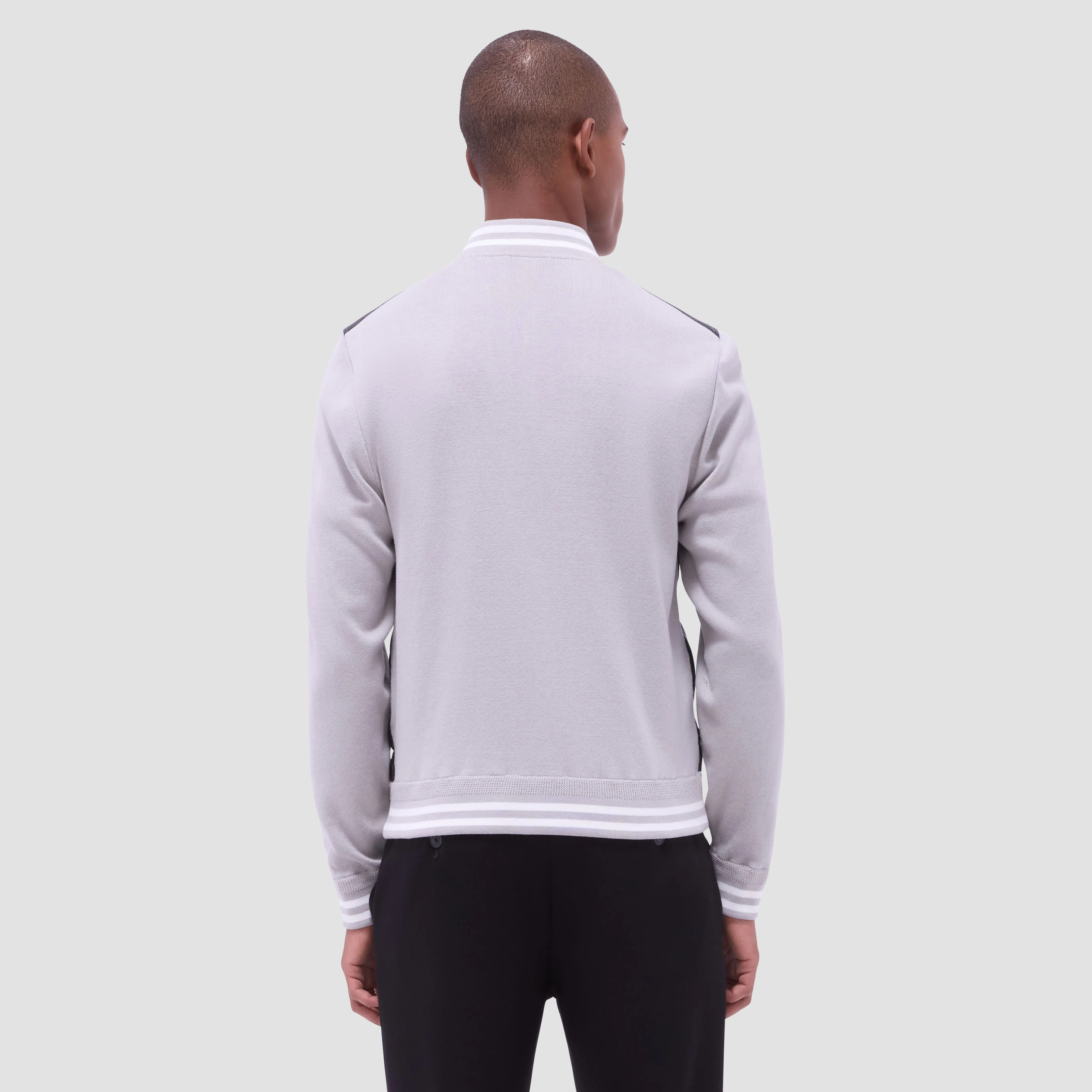 Varsity Hybrid Bomber Jacket sold by Bugatchi product image thumbnail 4