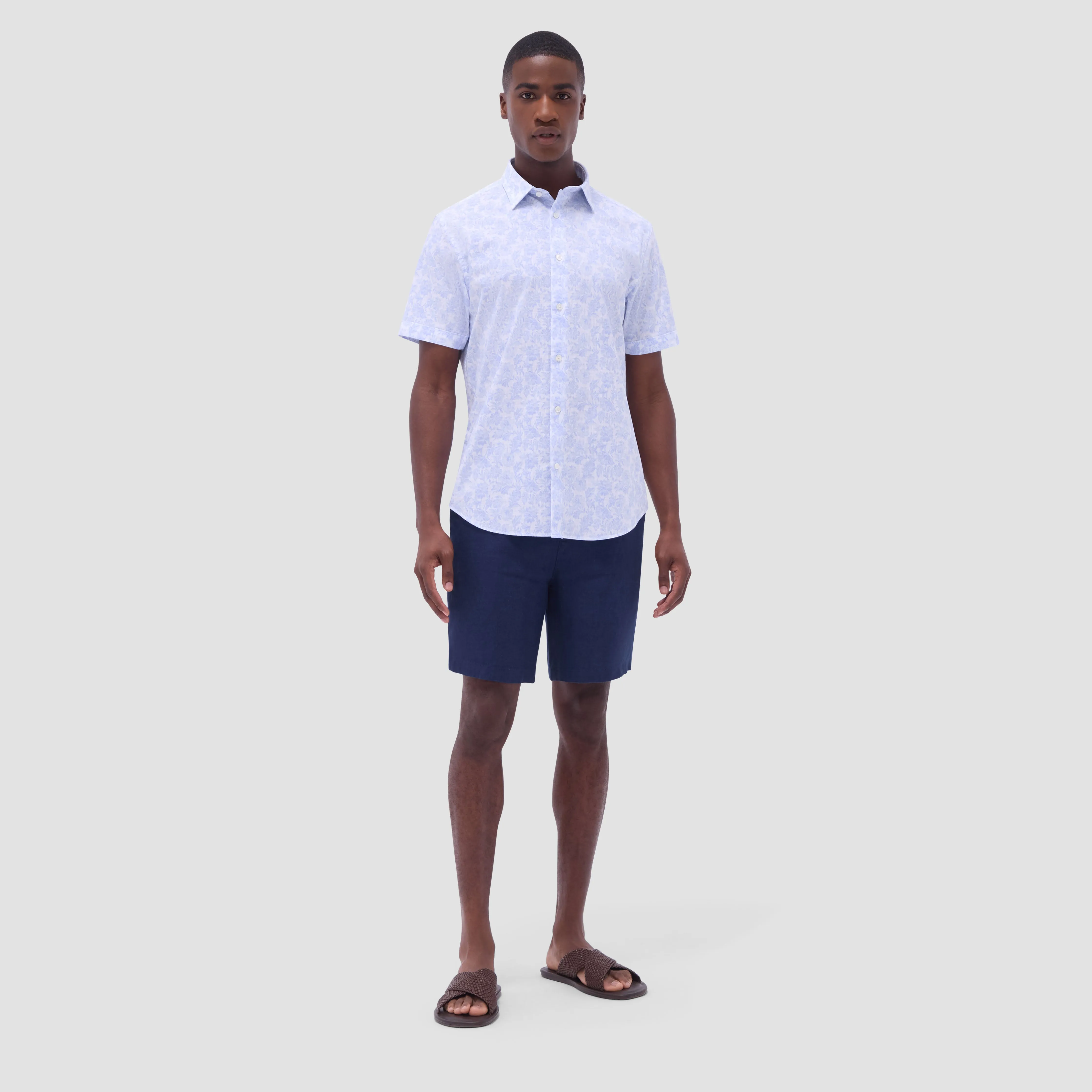 Orson Floral Short-Sleeve Shirt sold by Bugatchi product image thumbnail 5