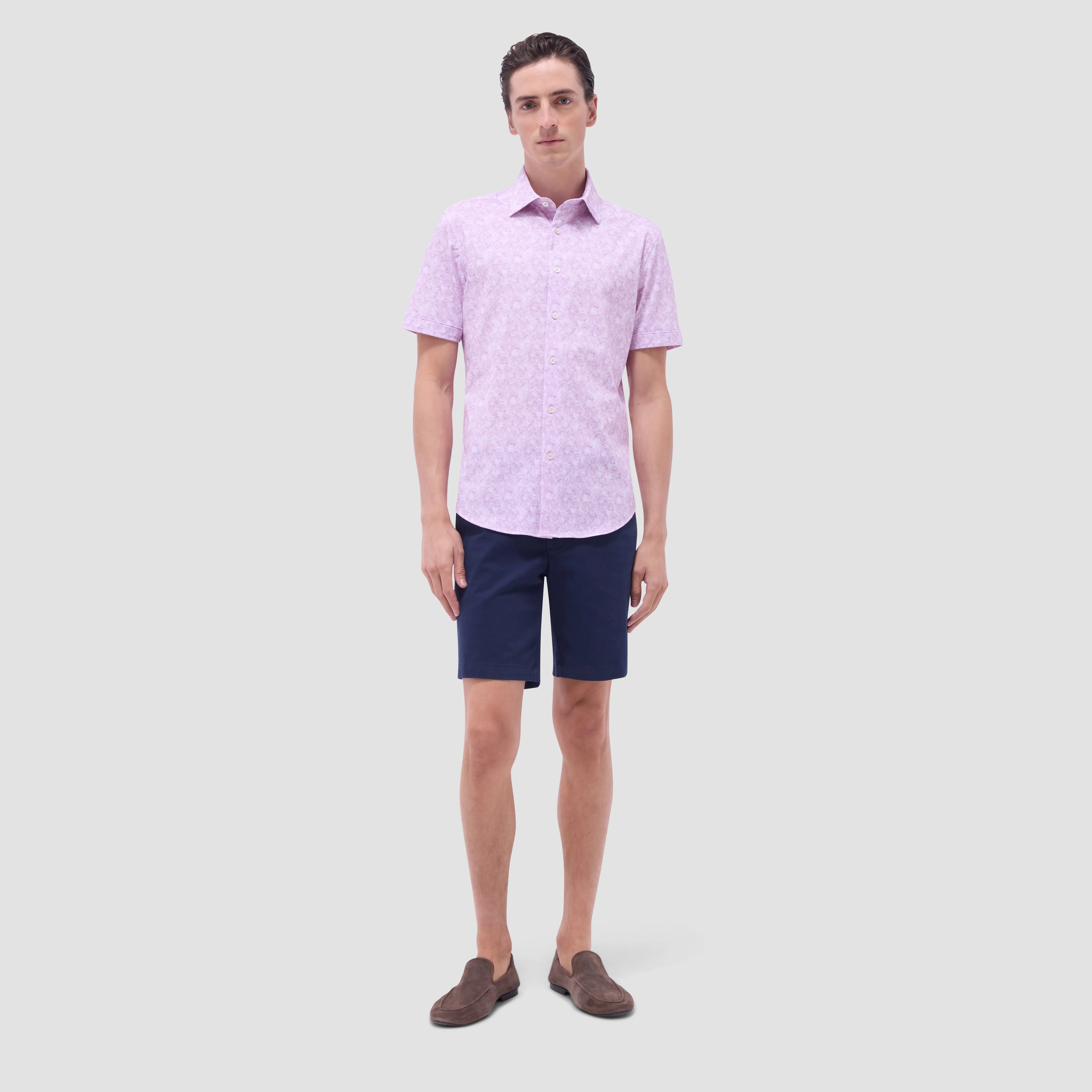 Miles Floral OoohCotton Short-Sleeve Shirt sold by Bugatchi product image thumbnail 5