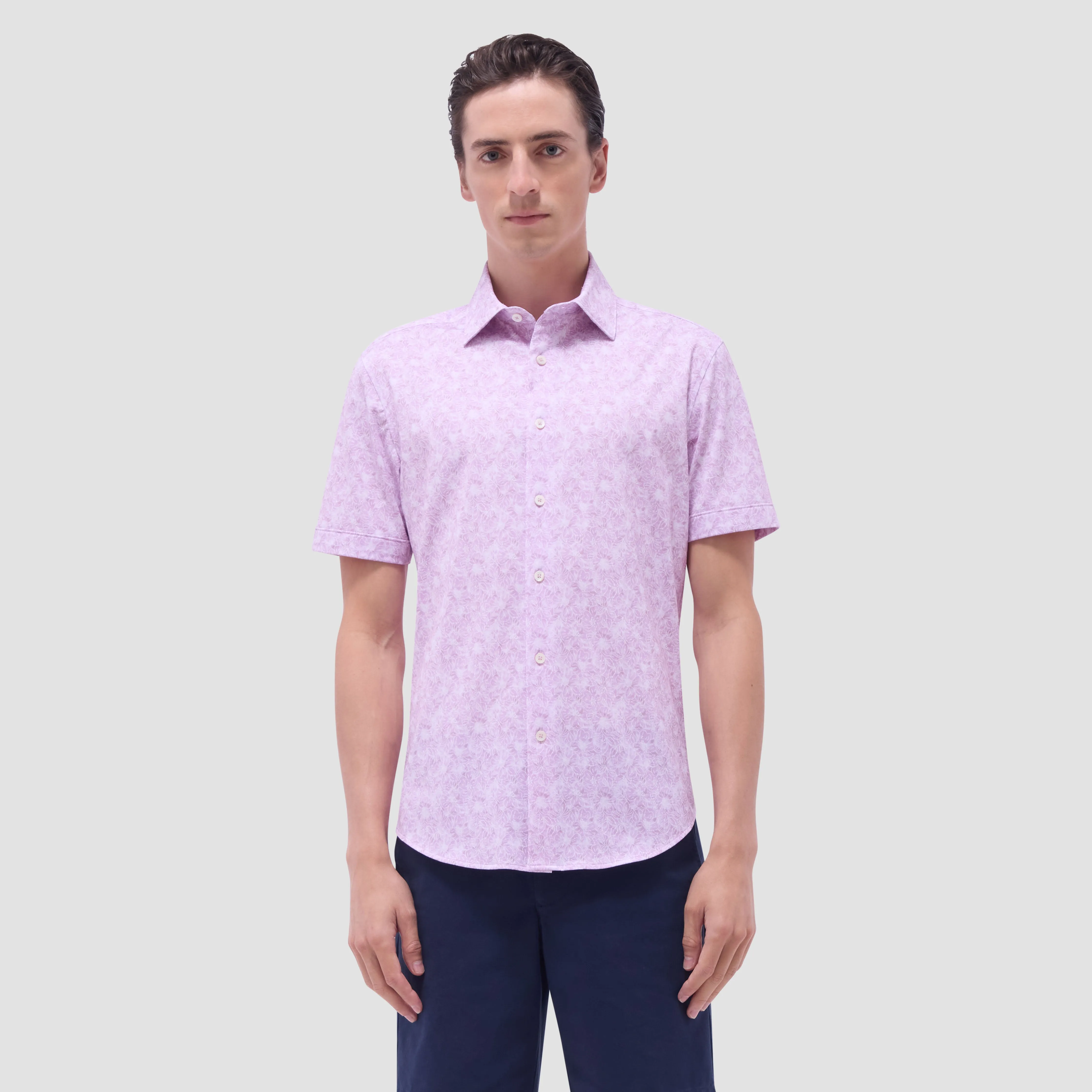 Miles Floral OoohCotton Short-Sleeve Shirt sold by Bugatchi product image thumbnail 2