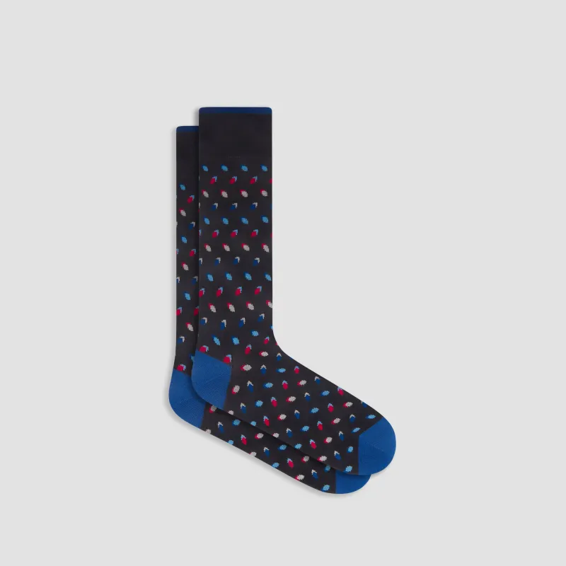 Geometric Mid-Calf Sock sold by Bugatchi