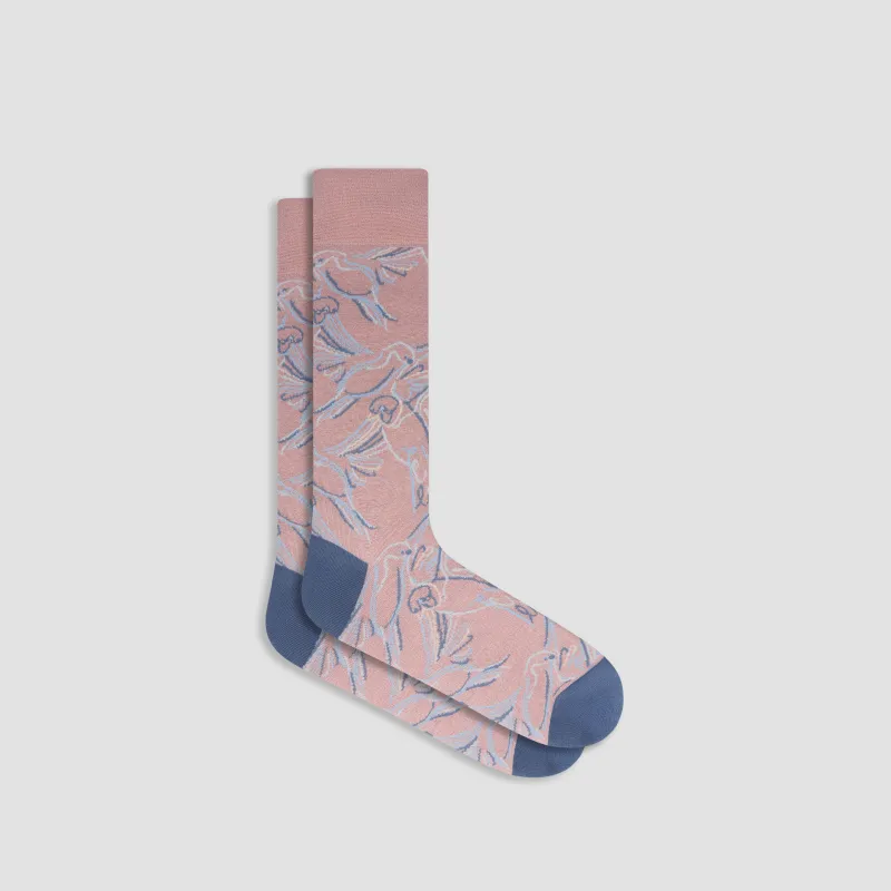 Abstract Mid-Calf Socks sold by Bugatchi