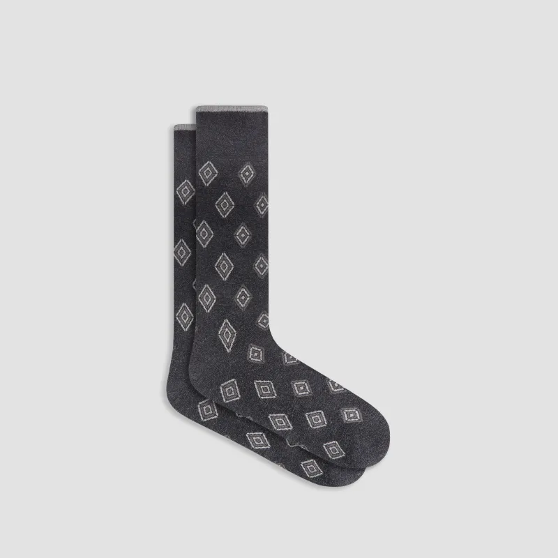 Geometric Mid-Calf Socks sold by Bugatchi