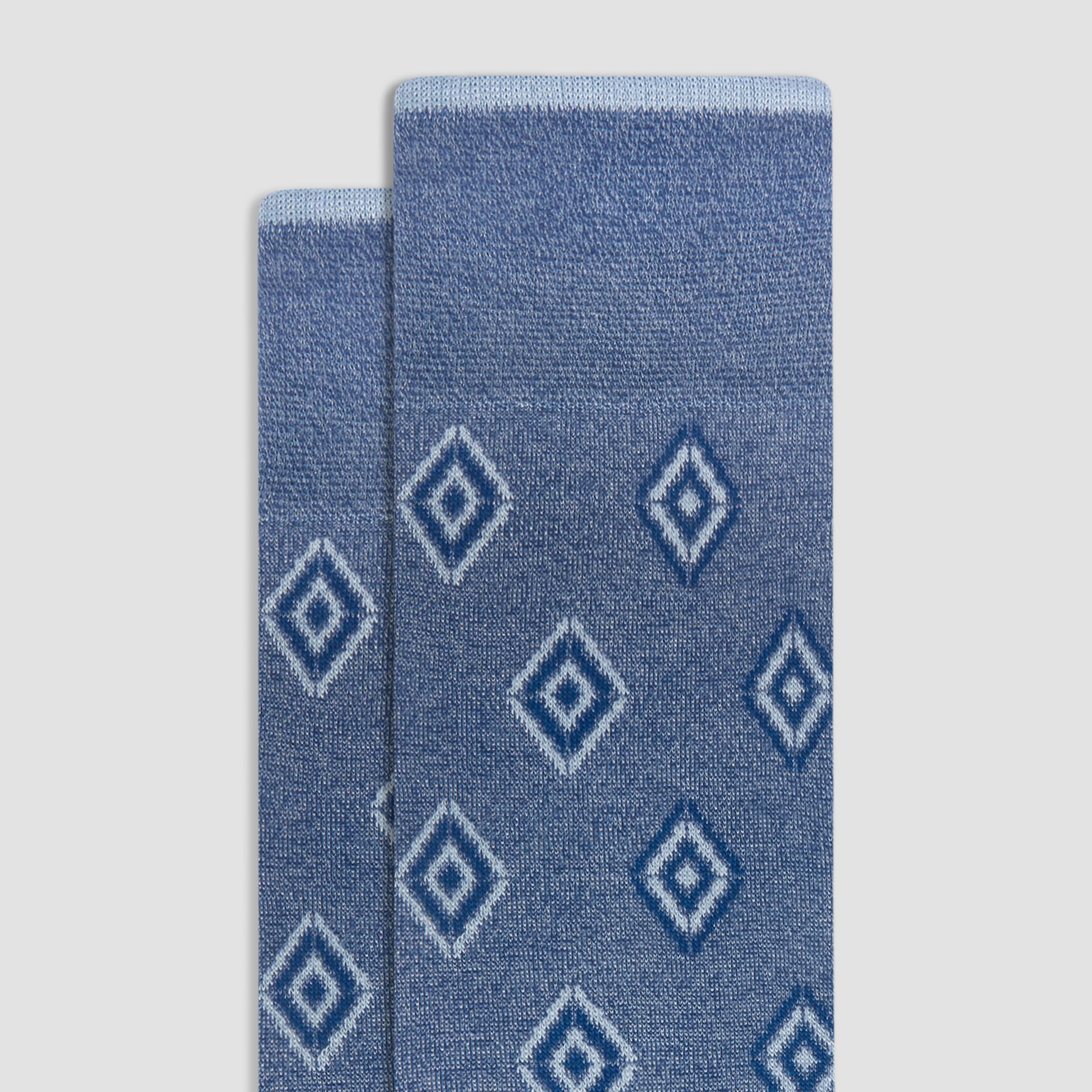 Geometric Mid-Calf Socks sold by Bugatchi product image thumbnail 2