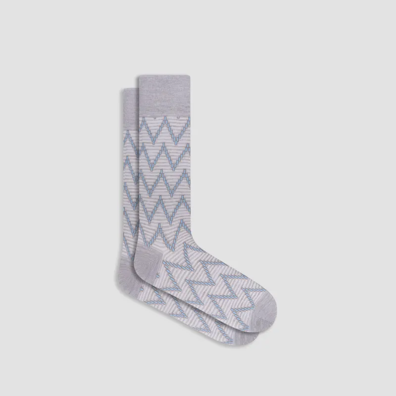 Chevron Stripe Mid-Calf Socks sold by Bugatchi