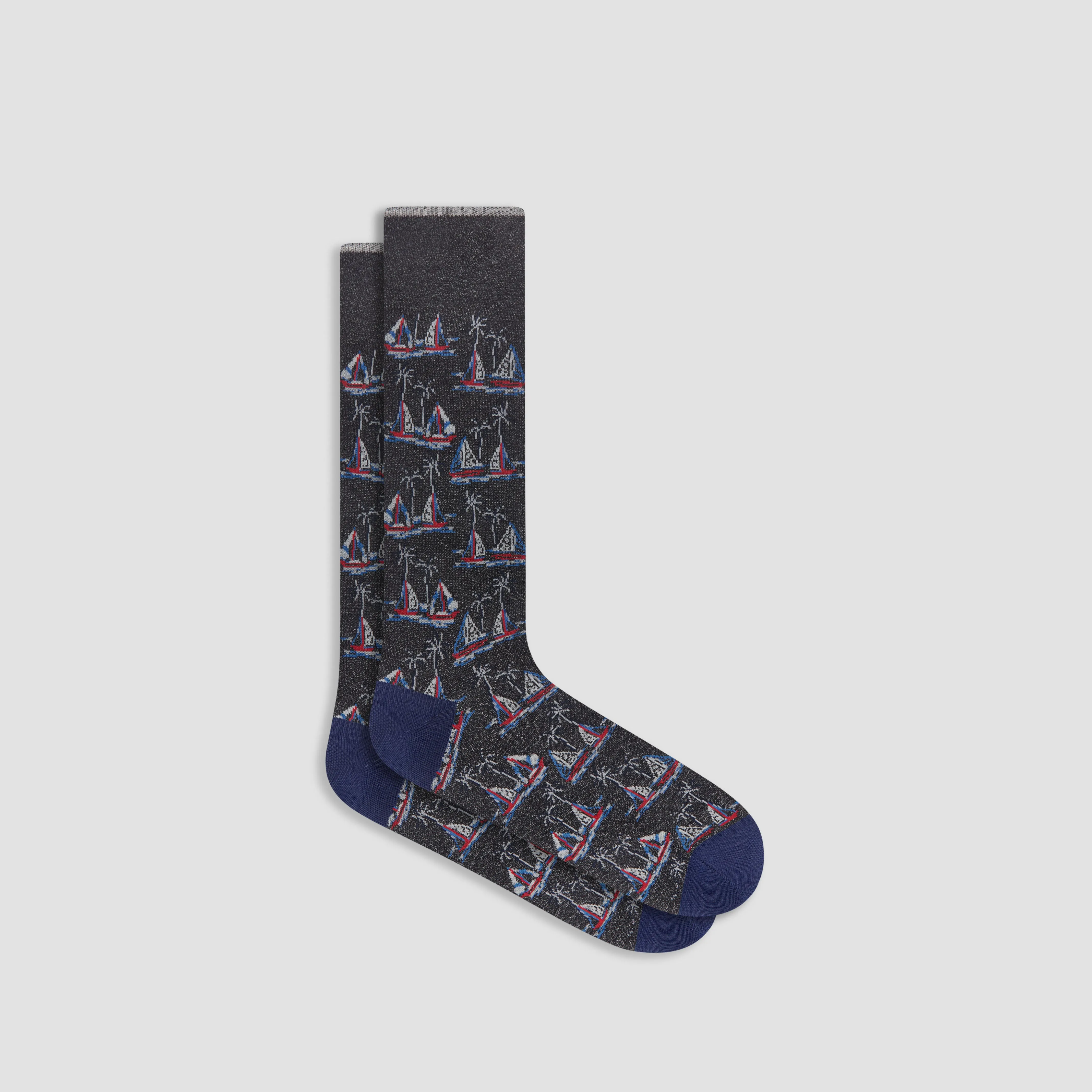 Sailboat Mid-Calf Socks sold by Bugatchi