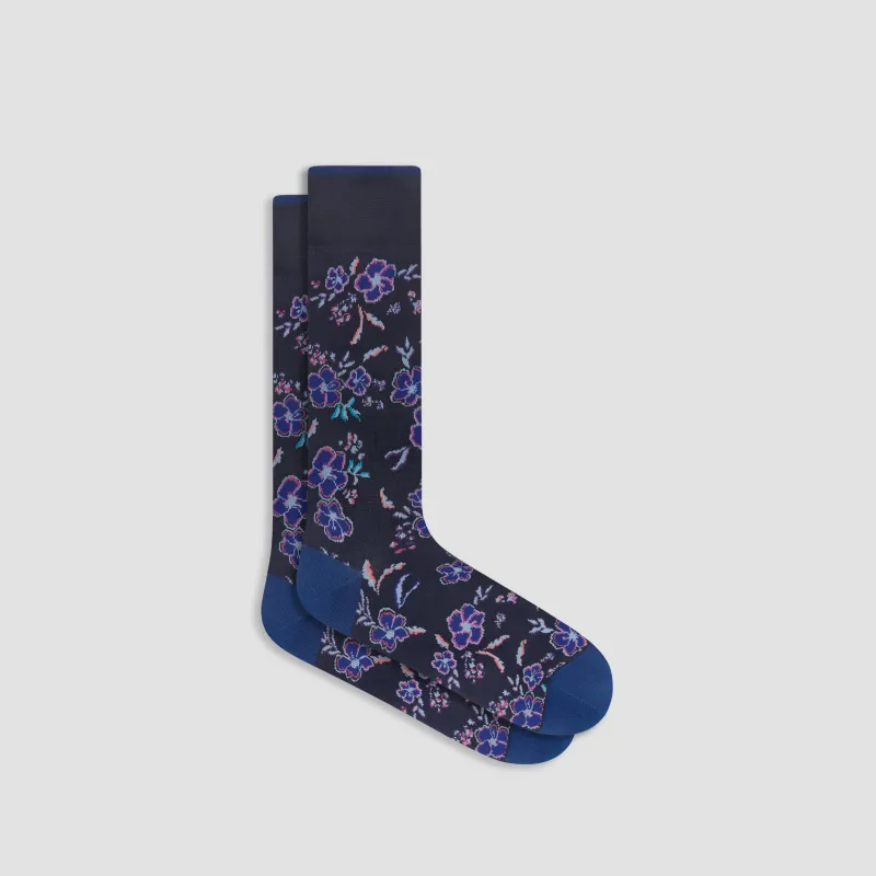 Floral Mid-Calf Socks sold by Bugatchi