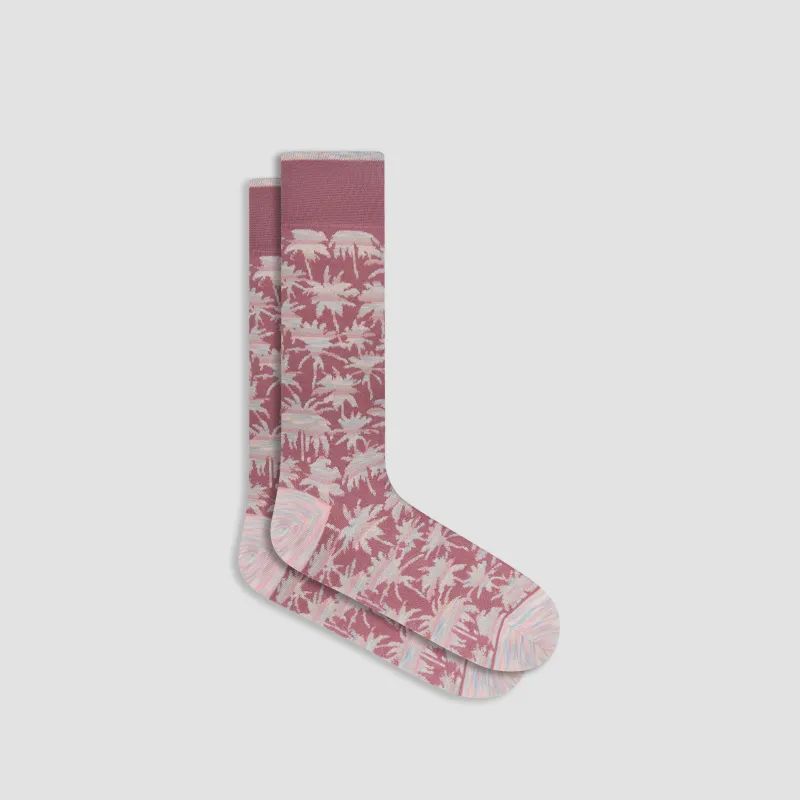 Palm Tree Mid-Calf Socks sold by Bugatchi