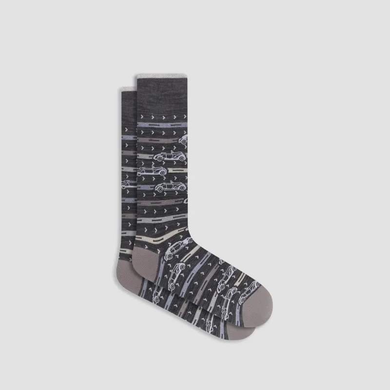 Racing Car Mid-Calf Socks sold by Bugatchi