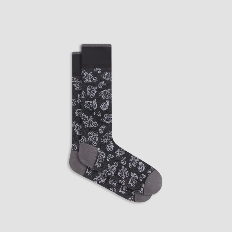 Paisley Mid-Calf Socks made by Bugatchi
