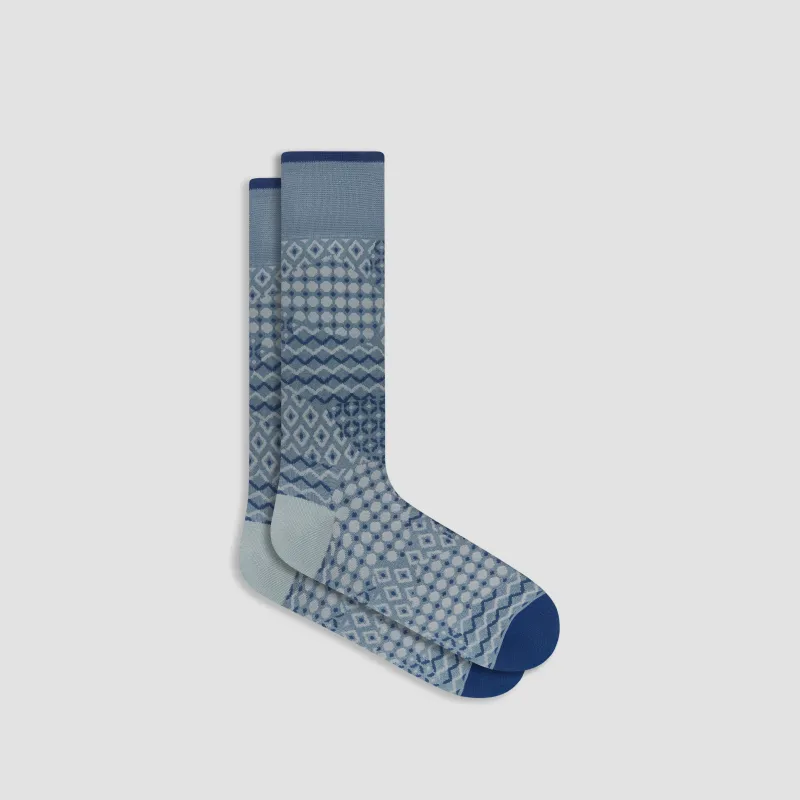 Geometric Mid-Calf Socks sold by Bugatchi