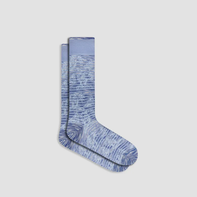 Sailboat Mid-Calf Socks sold by Bugatchi