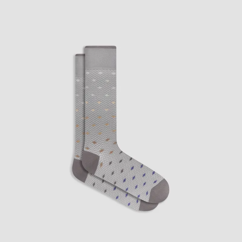 Chevron Geometric Mid-Calf Socks sold by Bugatchi