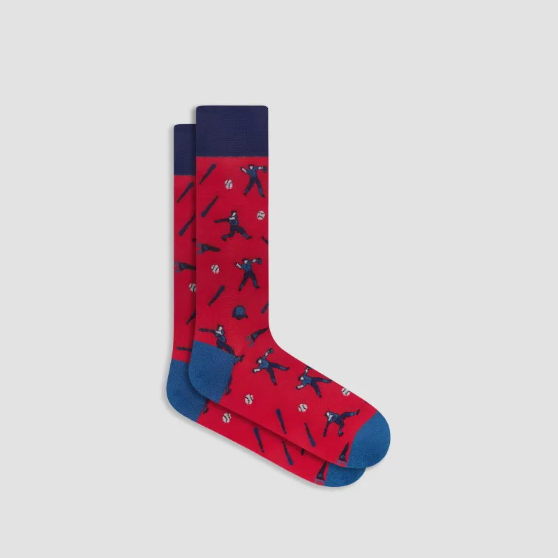 Baseball Mid-Calf Socks sold by Bugatchi