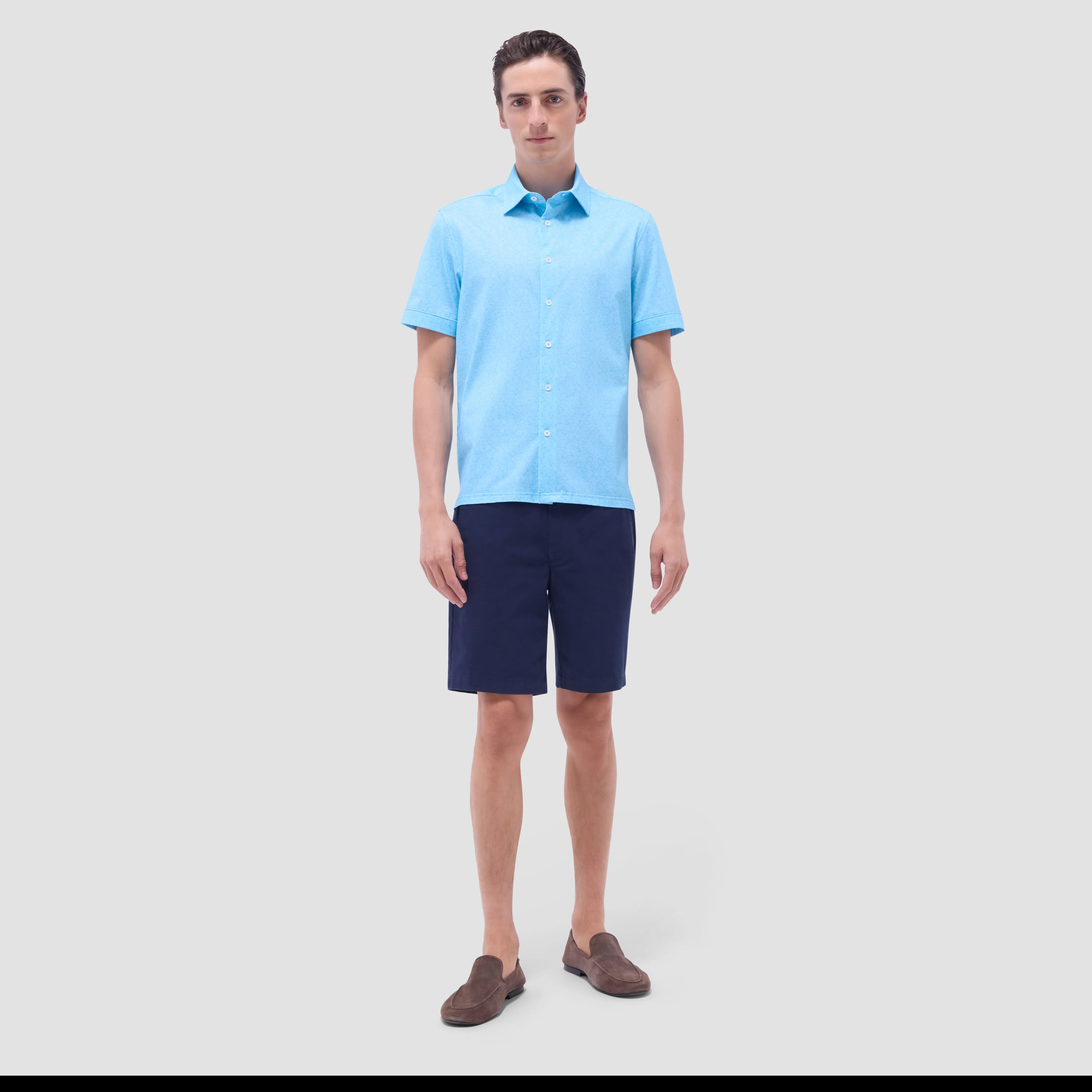 Milo Paisley OoohCotton Short-Sleeve Shirt sold by Bugatchi product image thumbnail 5