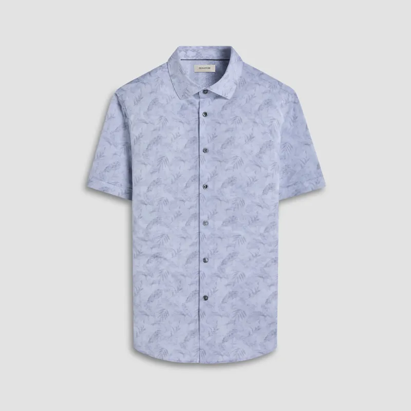 Myron Double-Sided Leaf & Abstract OoohCotton Short-Sleeve Shirt sold by Bugatchi