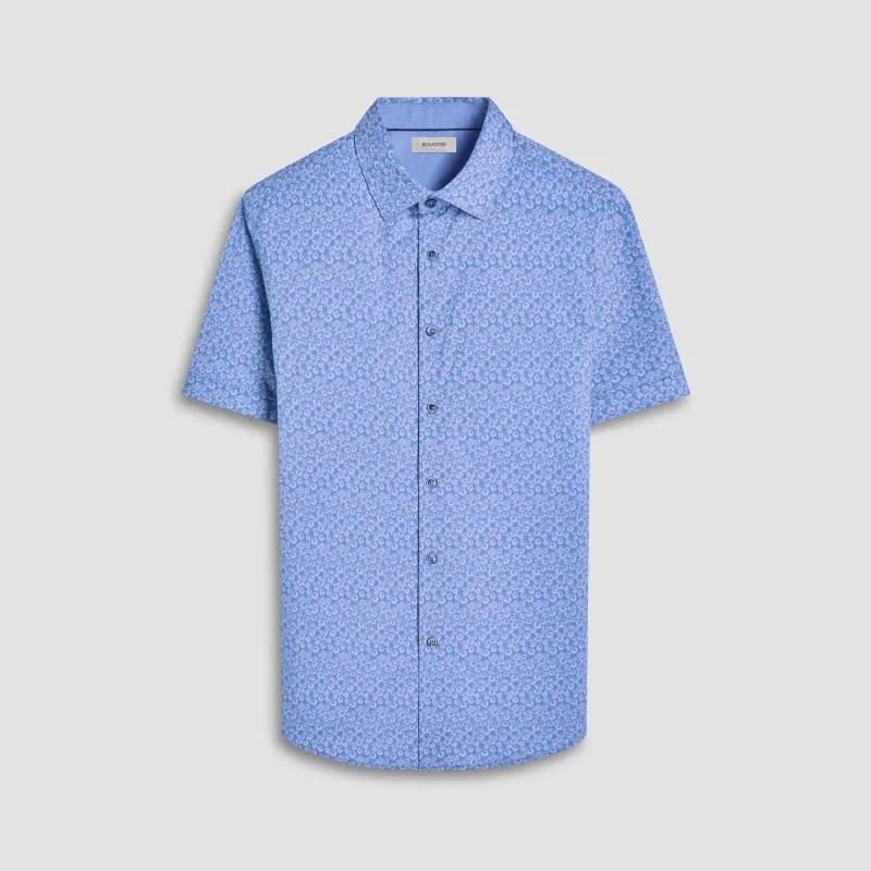 Myron Double-Sided Geometric & Solid OoohCotton Short-Sleeve Shirt sold by Bugatchi