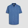 Myron Double-Sided Geometric & Solid OoohCotton Short-Sleeve Shirt sold by Bugatchi