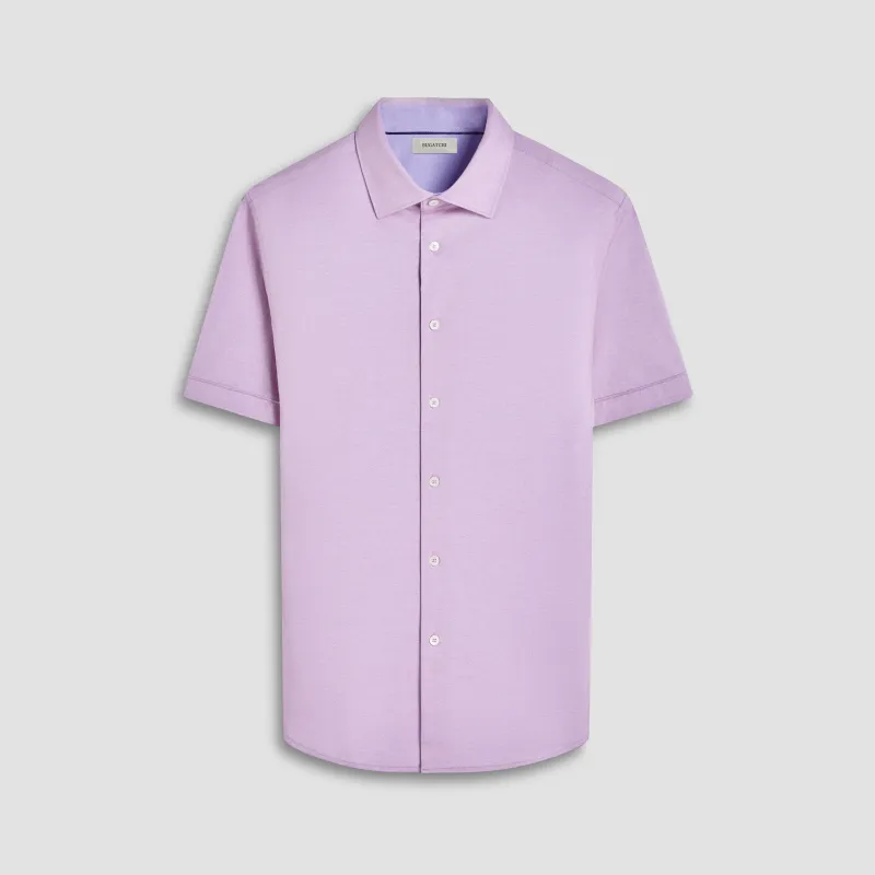 Myron Double-Sided Solid OoohCotton Short-Sleeve Shirt sold by Bugatchi