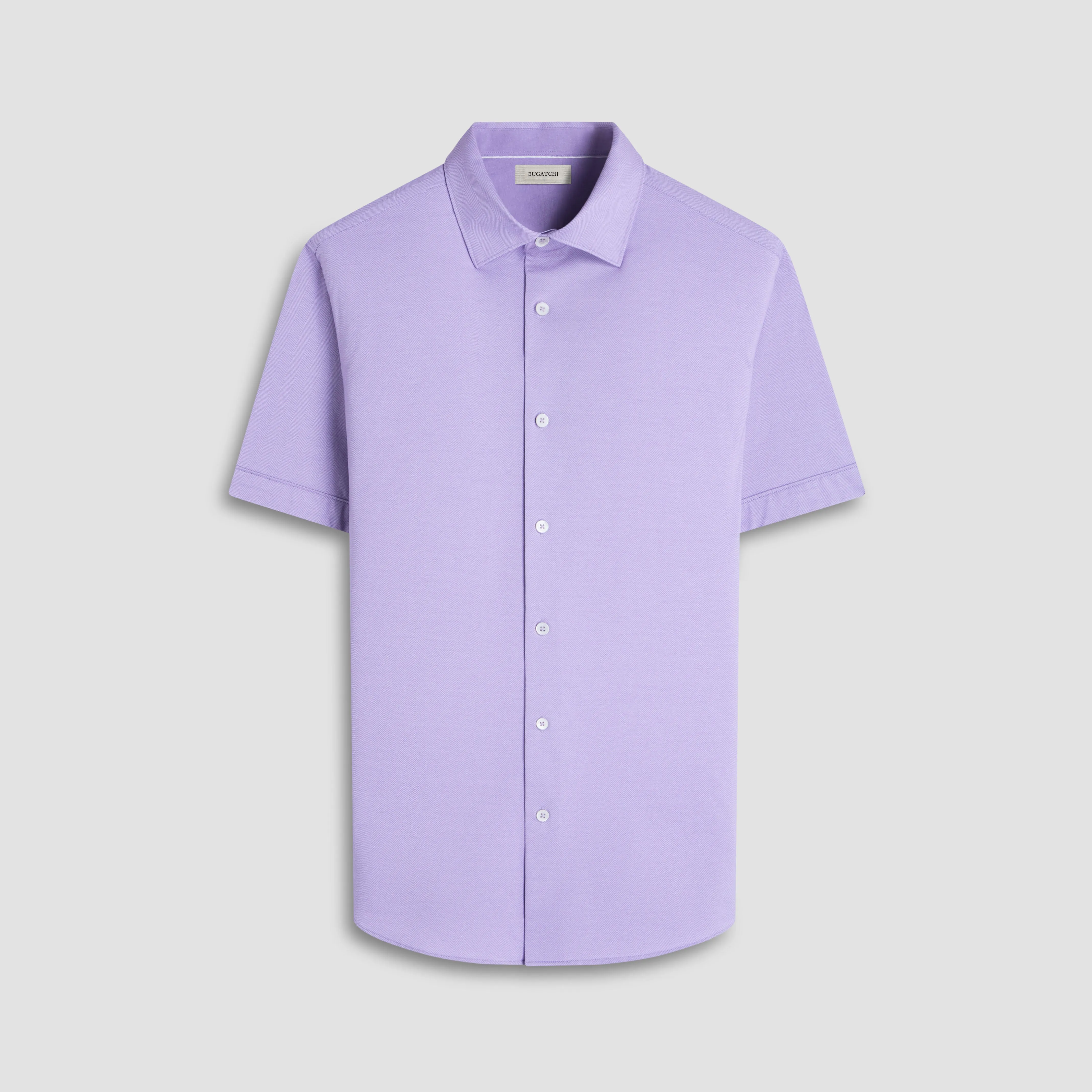 Myron Double-Sided Herringbone & Solid OoohCotton Short-Sleeve Shirt sold by Bugatchi