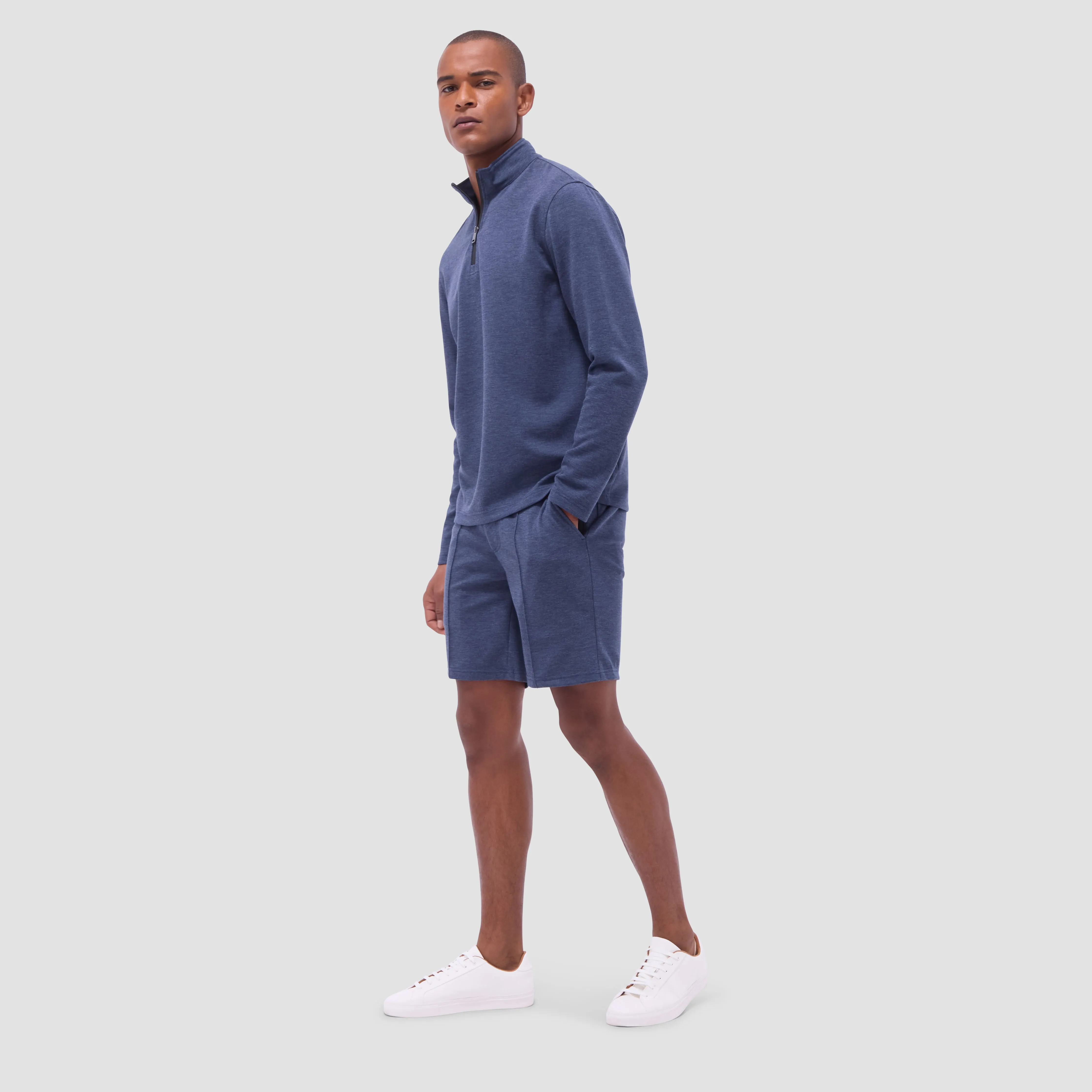 Soft Touch Heather Quarter-Zip Pullover sold by Bugatchi product image thumbnail 5