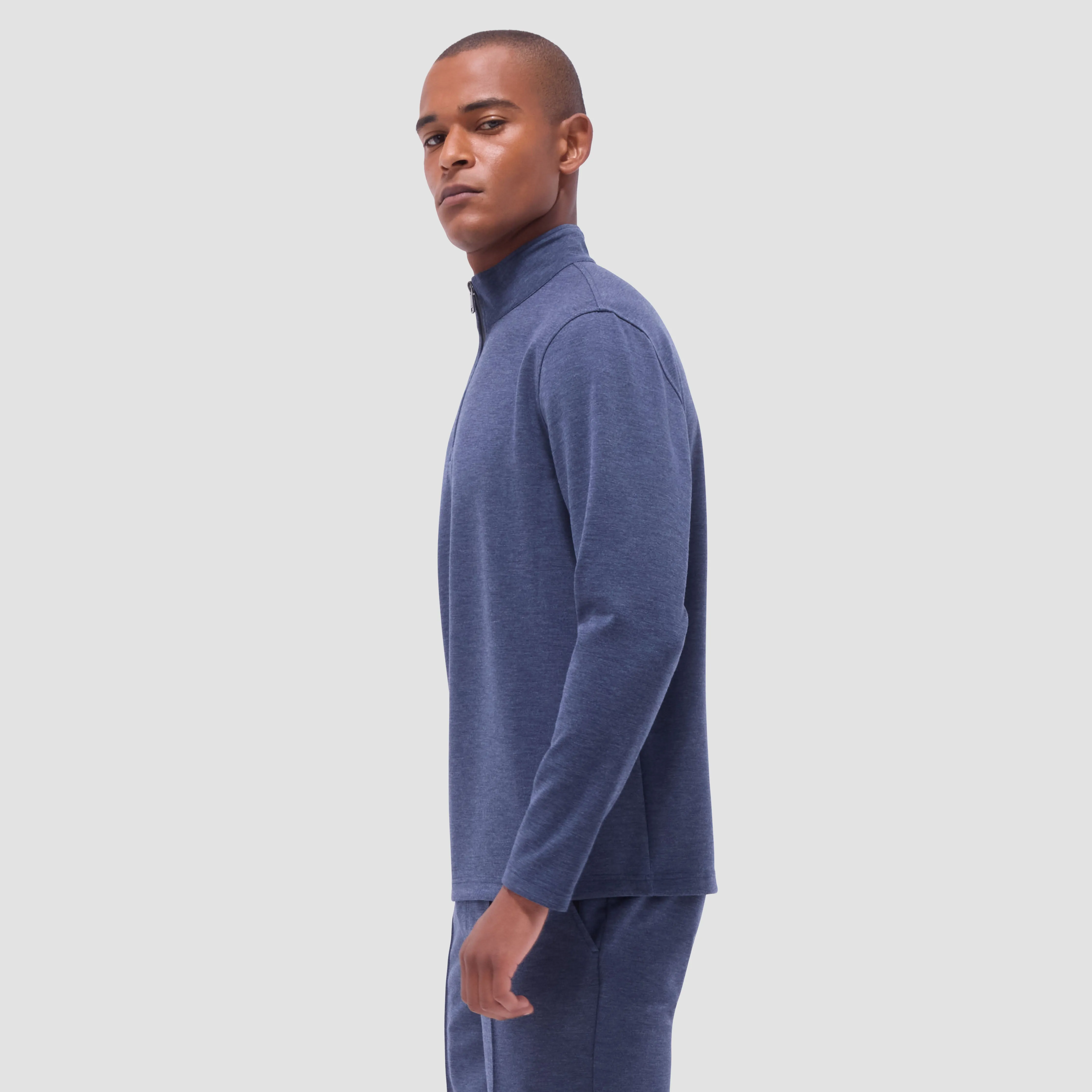 Soft Touch Heather Quarter-Zip Pullover sold by Bugatchi product image thumbnail 3