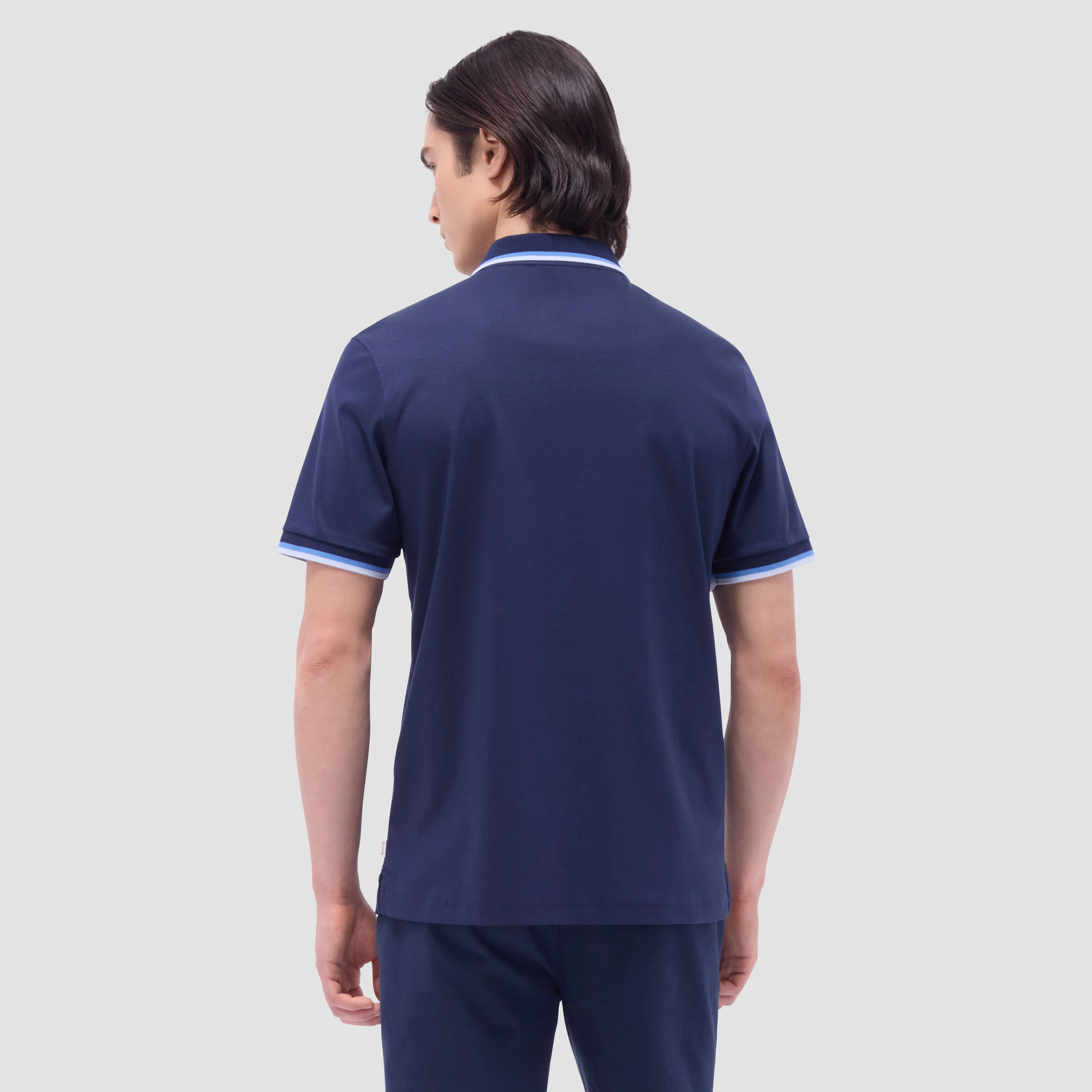 Solid Quarter-Zip Polo Shirt sold by Bugatchi product image thumbnail 4
